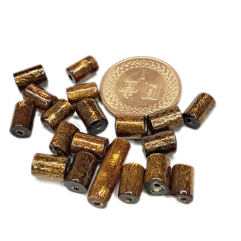 金珊瑚 圓柱珠 0.5*0.7公分2個【十方】144498