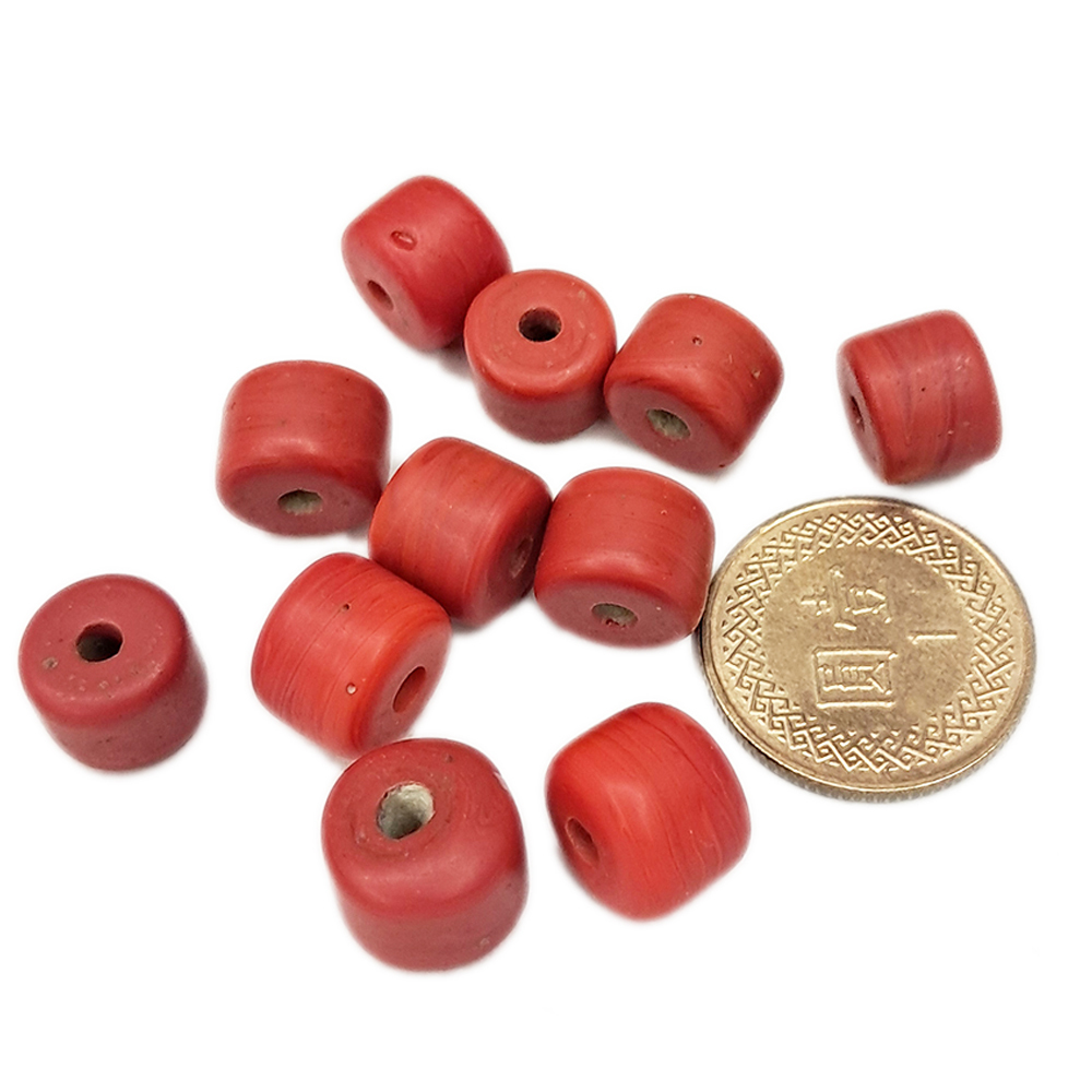 火山琉璃 圓柱珠1.1*0.8公分1個【十方】144501