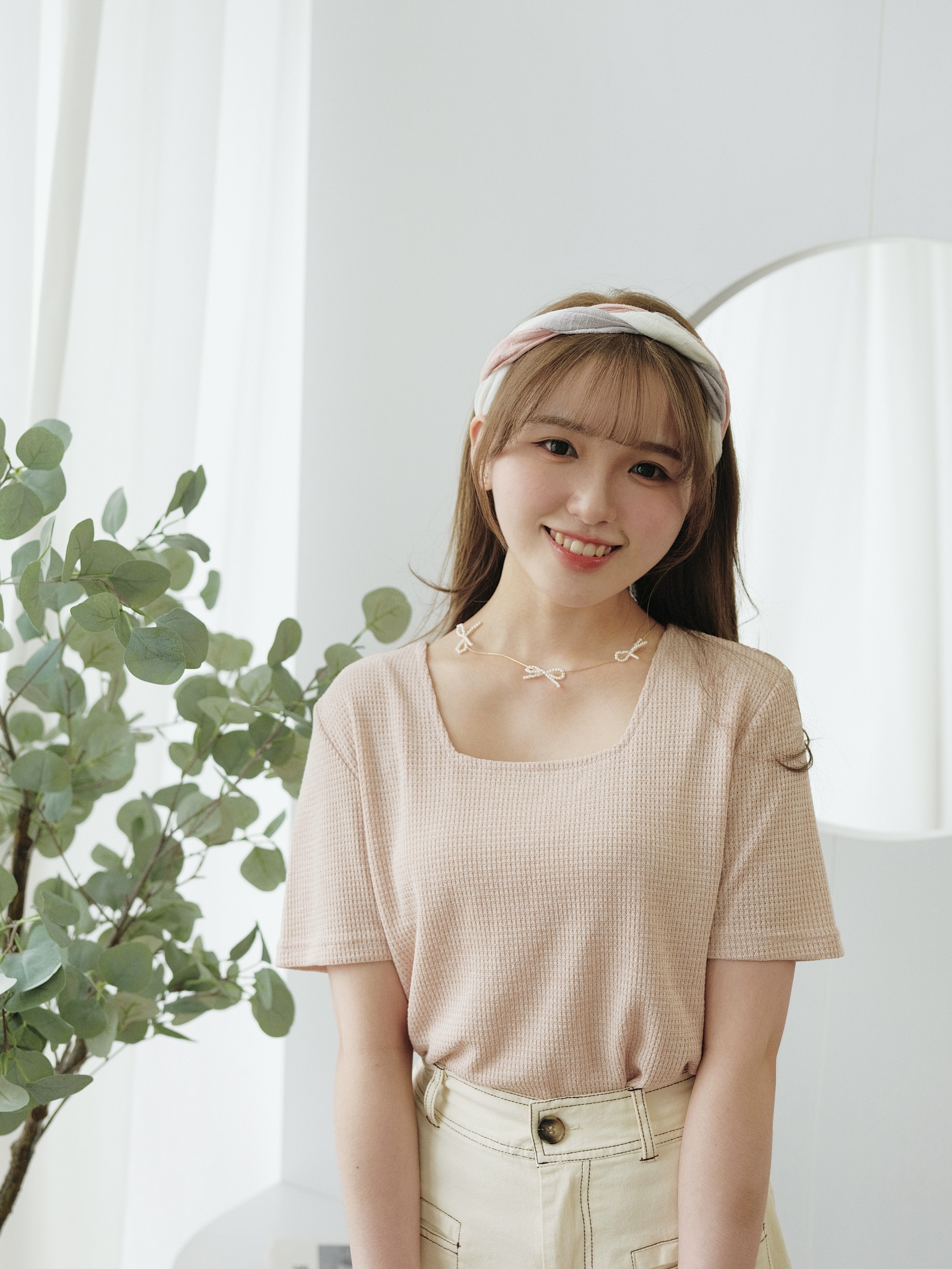 兩色／拼布扭扭髮帶／Patchwork Hairband