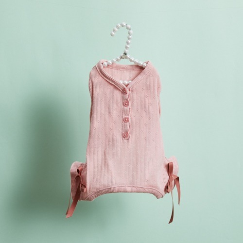 Louisdog 鏤空蕾絲緞帶連身褲