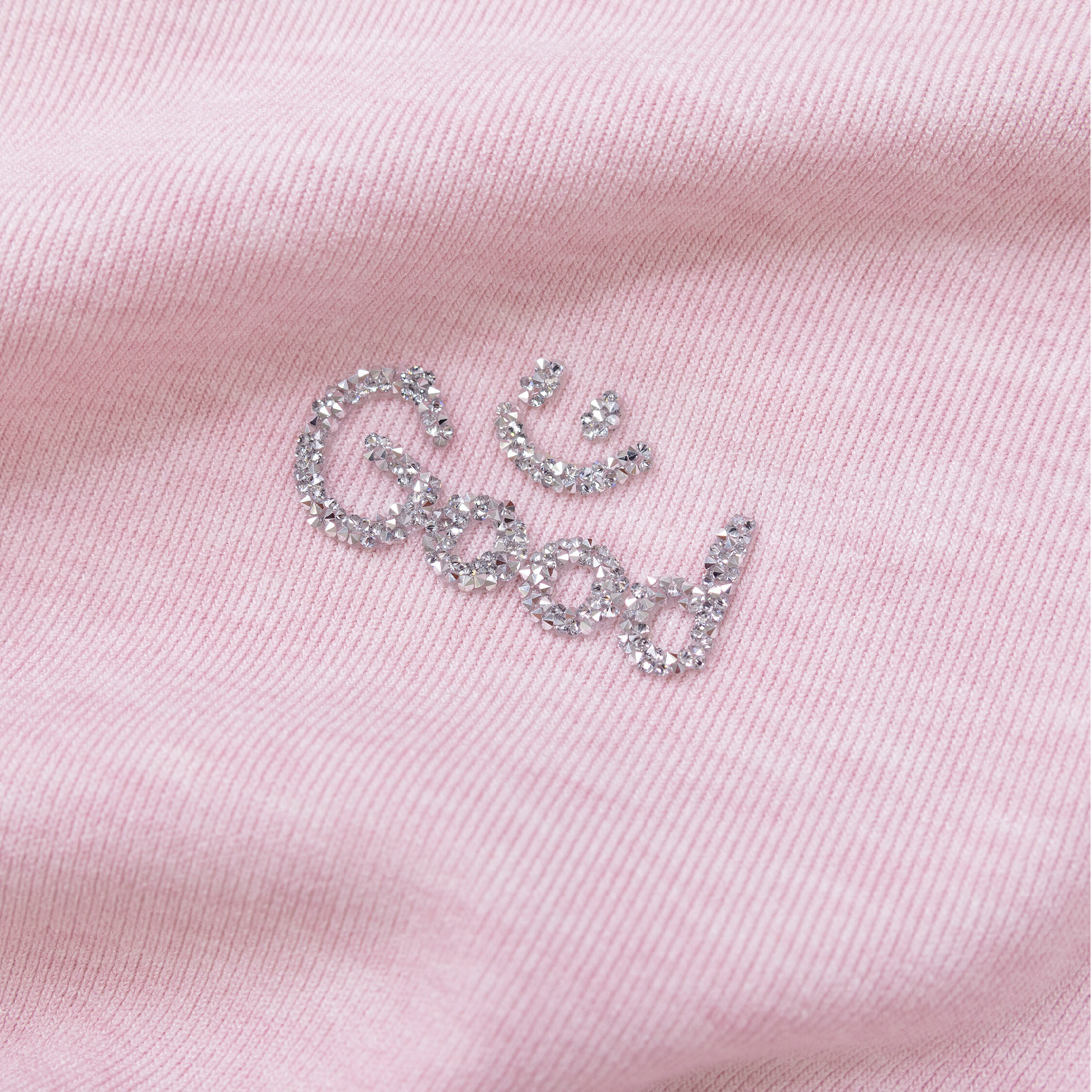 【H50204】閃閃鑽石微笑後簍空上衣/短T