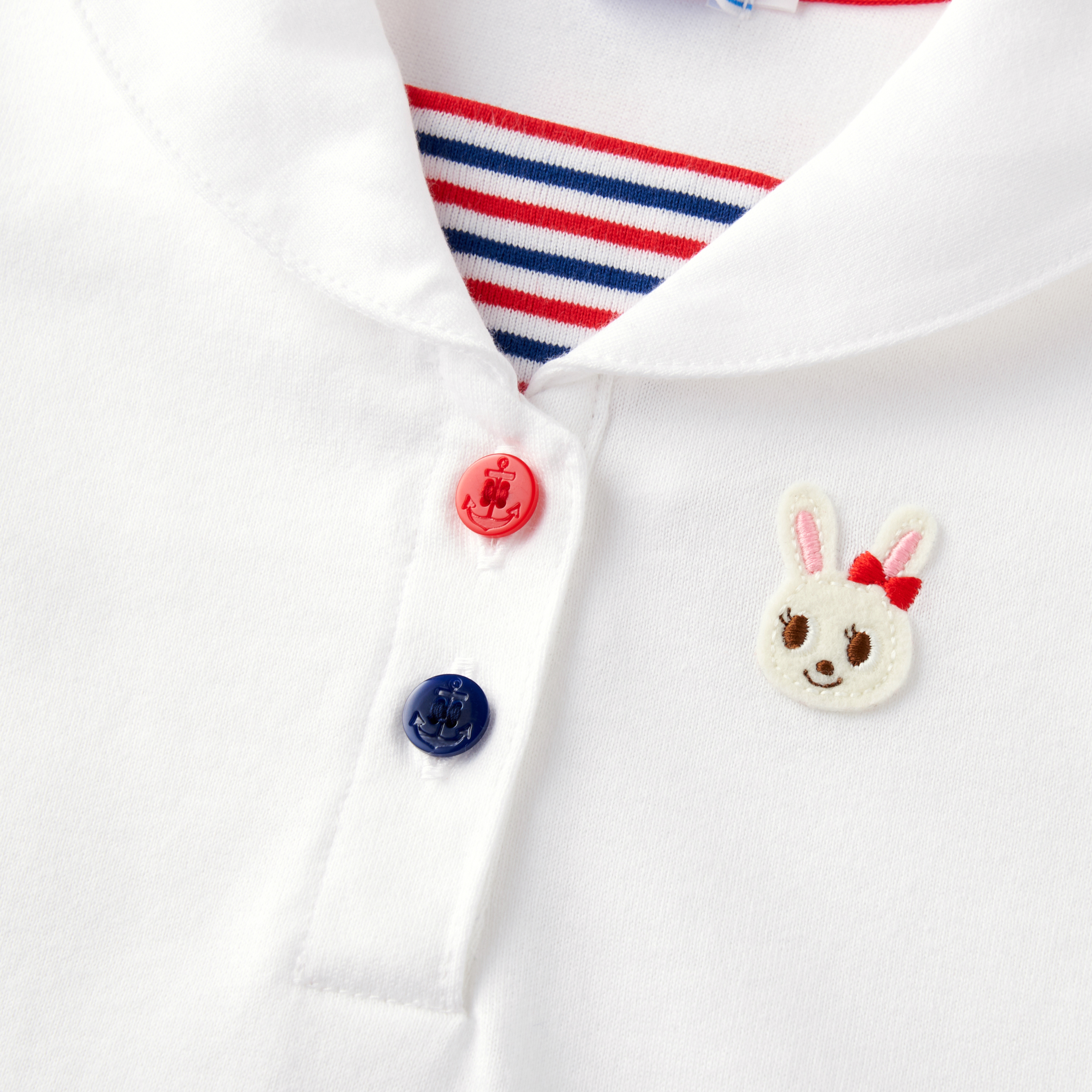 水手領舞颯兔洋裝-白