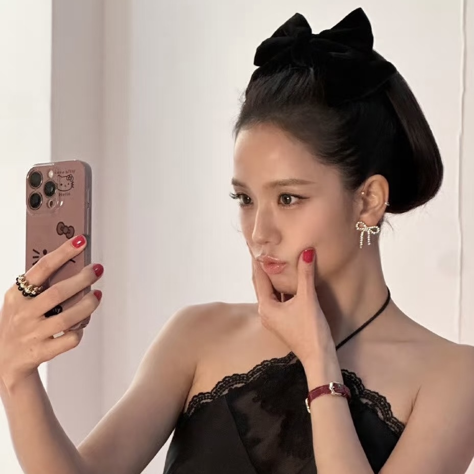 Blackpink 智秀 同款耳環 JYDdm 水晶 蝴蝶结耳環