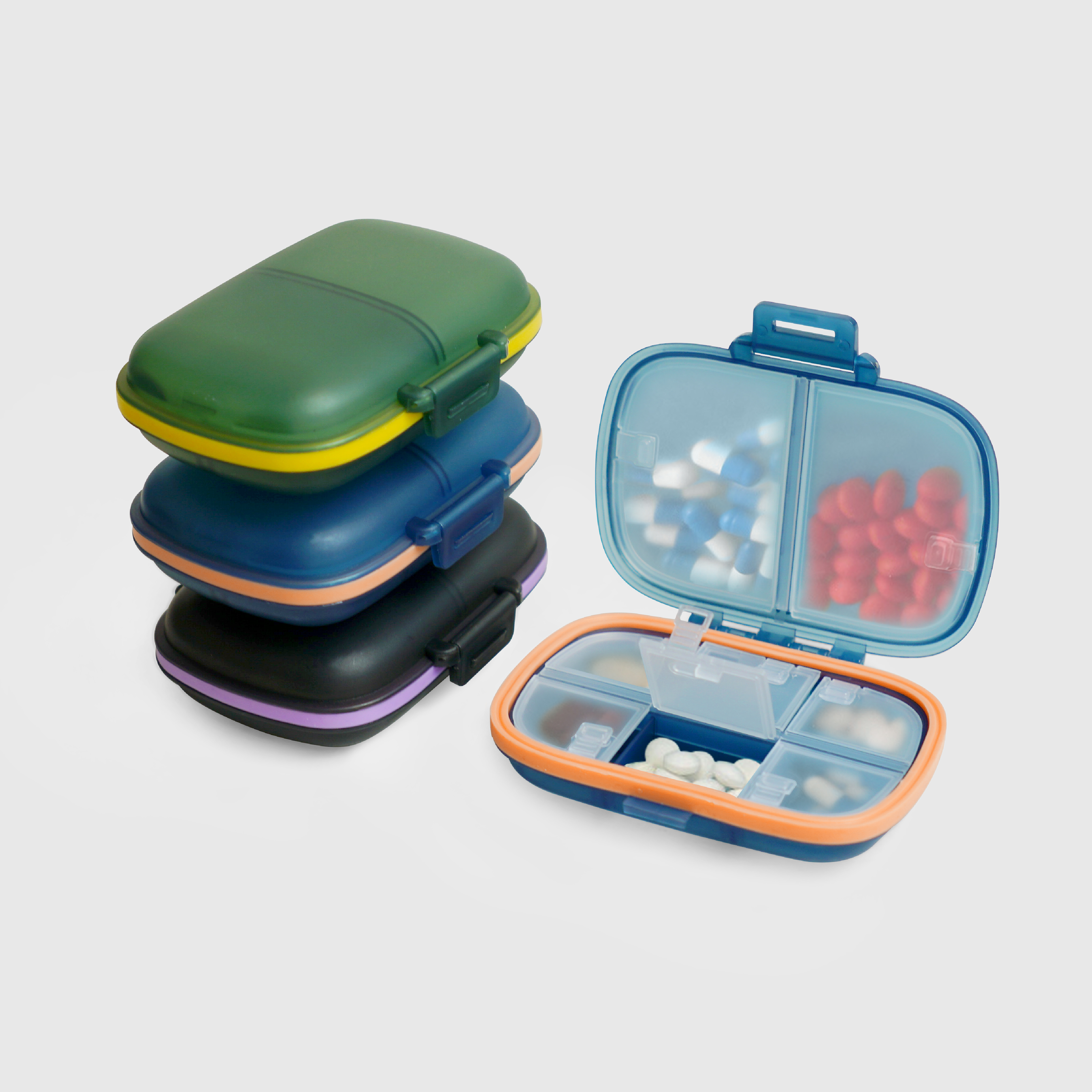 居家小物｜拉扣式8格小藥盒