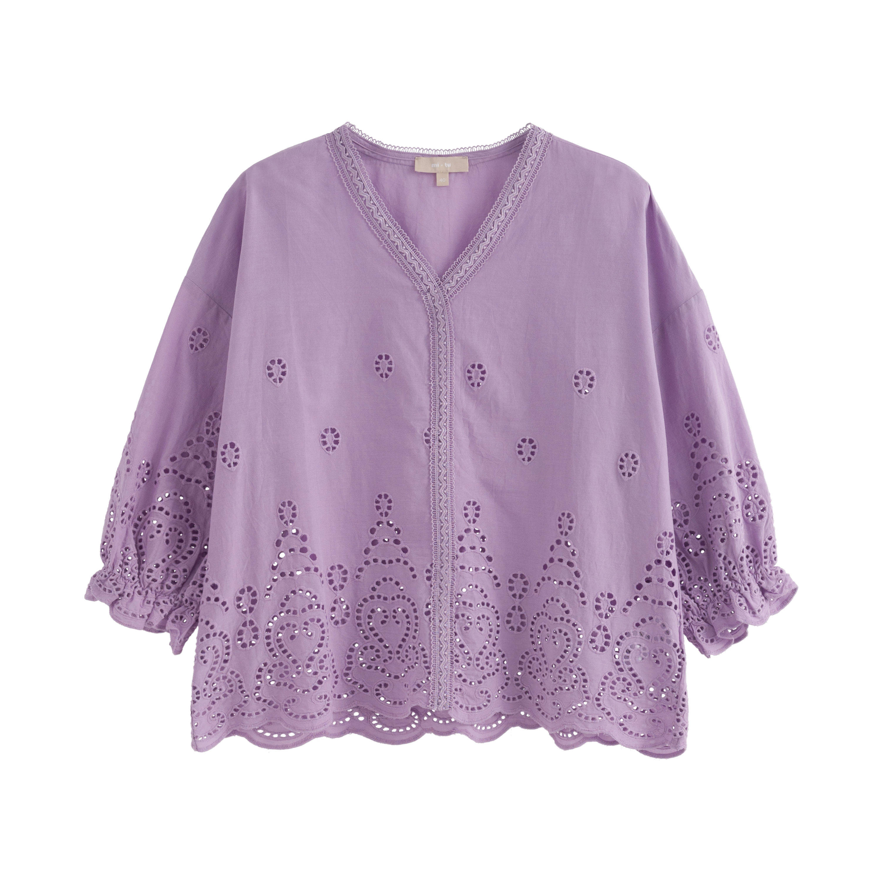 mi-tu 刺繡鏤空上衣