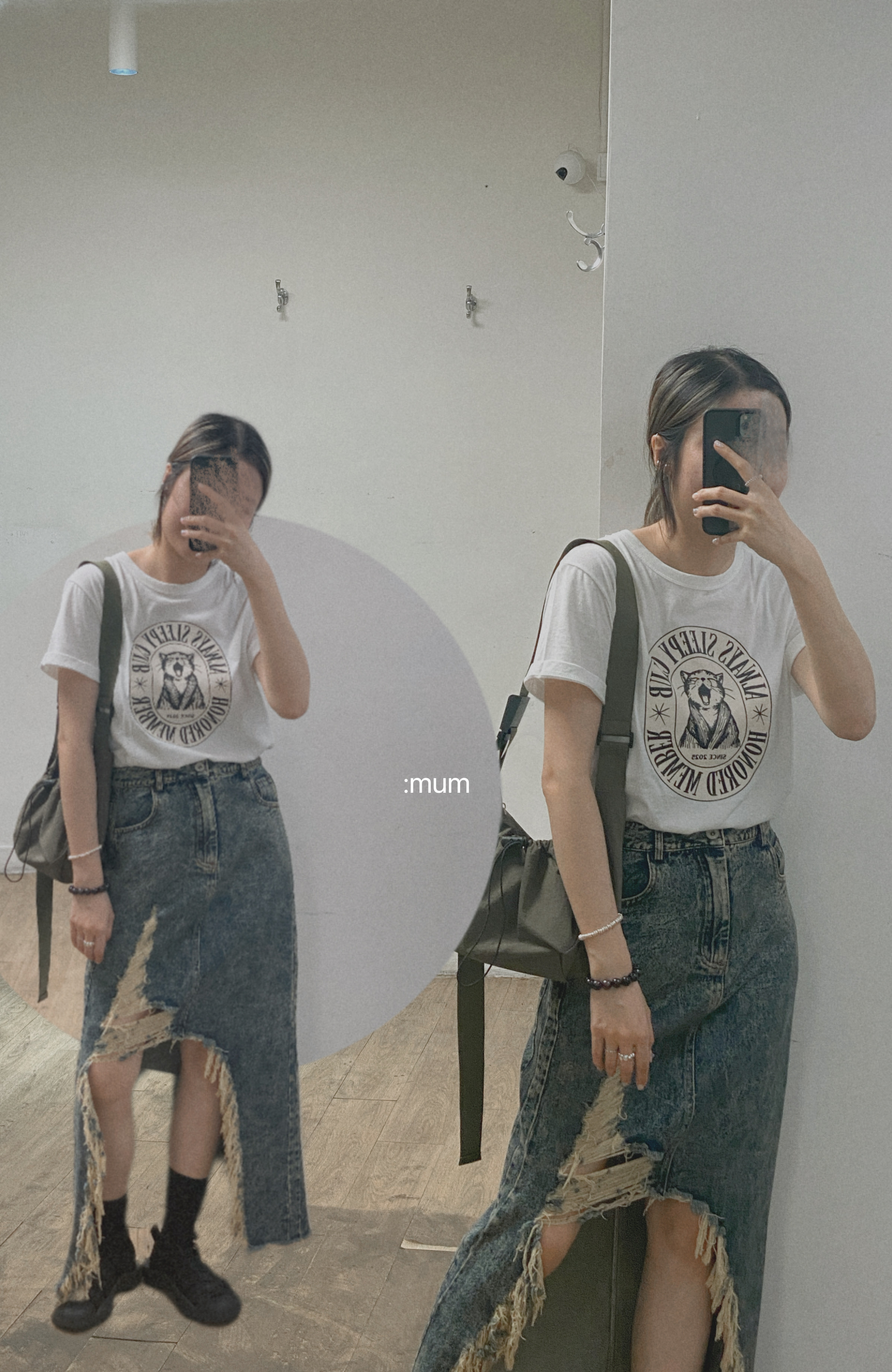 03117A/穿窿流蘇牛仔裙30/38/前21-後38