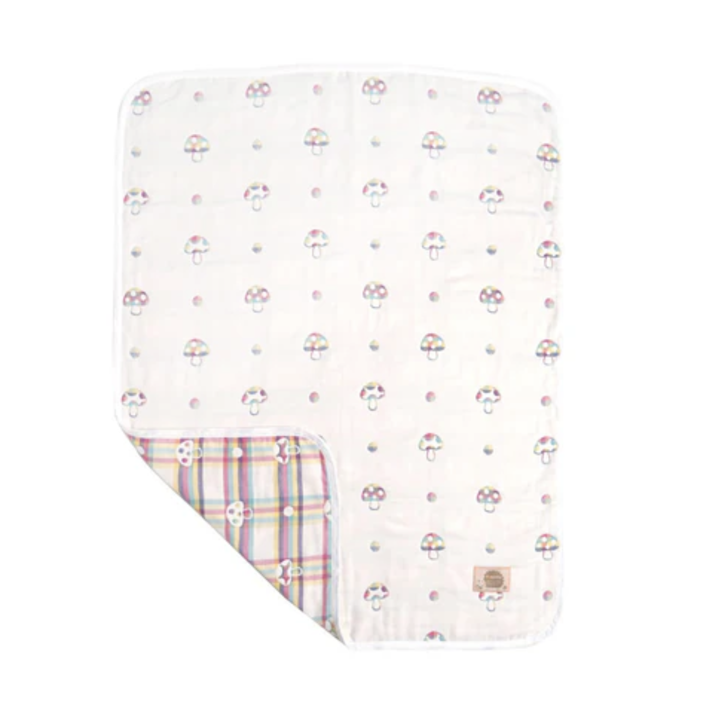 日本製 10Mois Hoppetta 蘑菇六重紗被  約 90x110cm