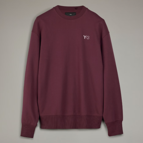 【 Y-3 FT CREW SWEAT 圓領衫 - 酒紅 】