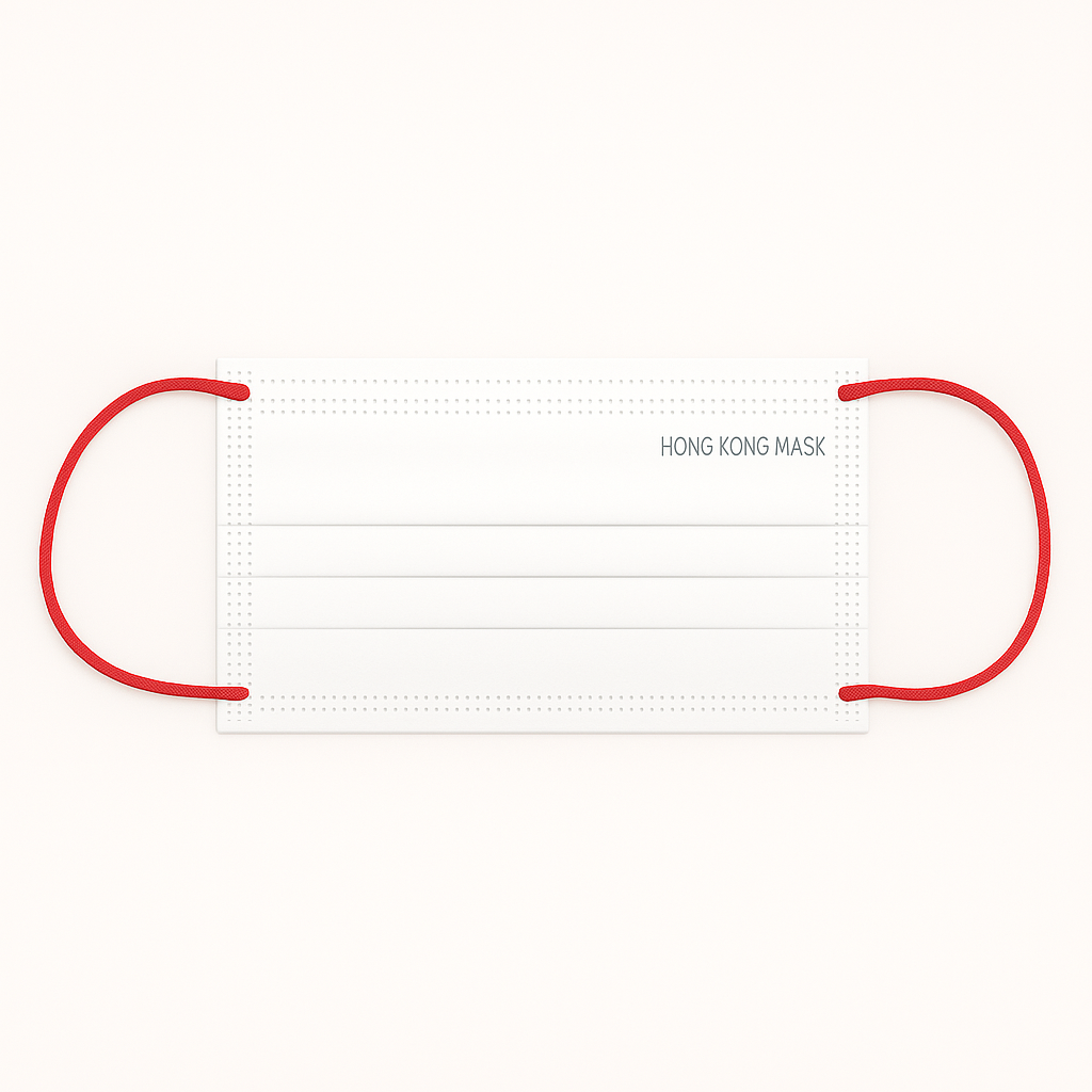 抗UV/防曬系列 - 成人口罩(30片裝) - 紅色耳繩【香港製造】