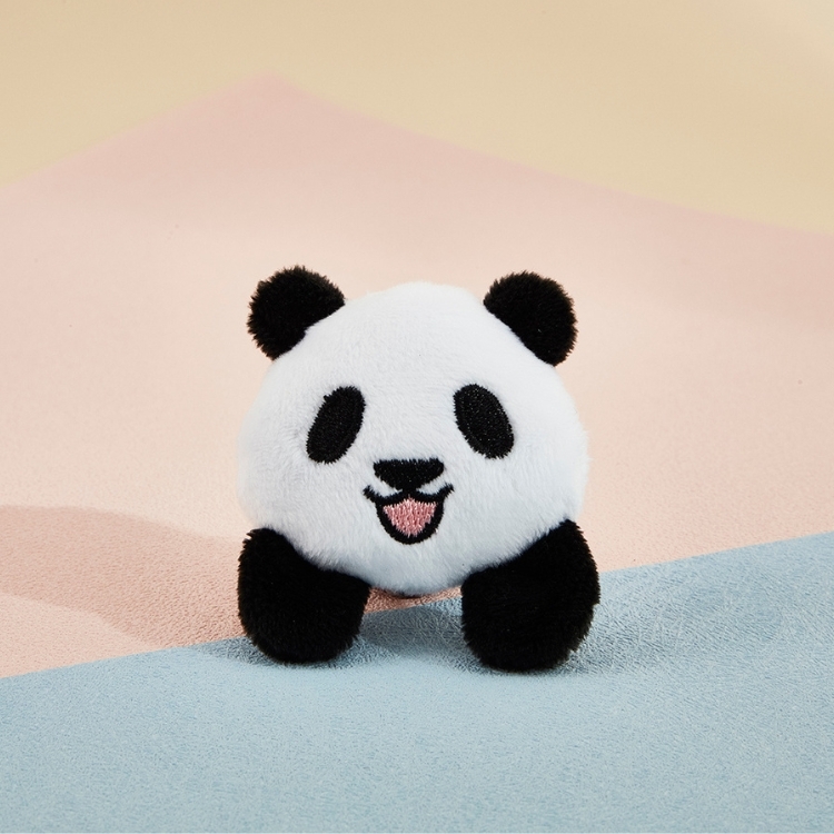 Giant Panda Plush Pin - Front