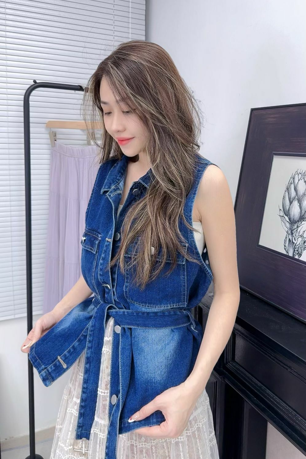 JK#7038🤍Denim Vest