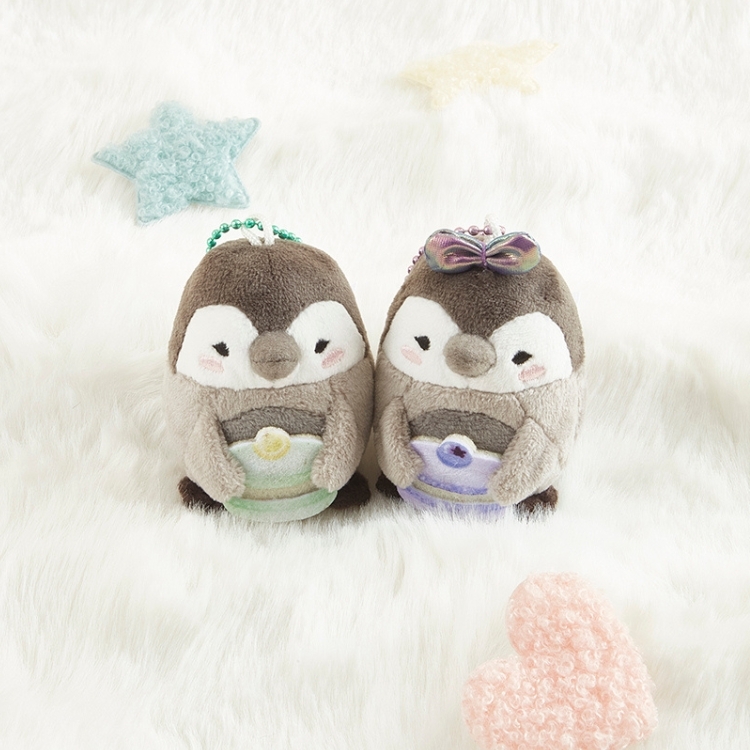 Little Penguin Pair Plush Keychain - Macaron