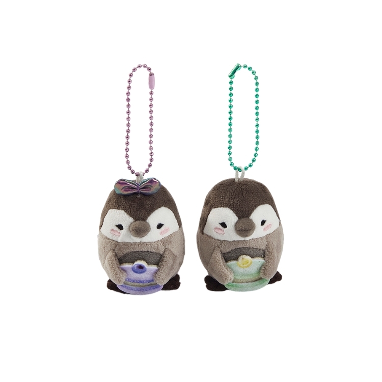 Little Penguin Pair Plush Keychain - Macaron