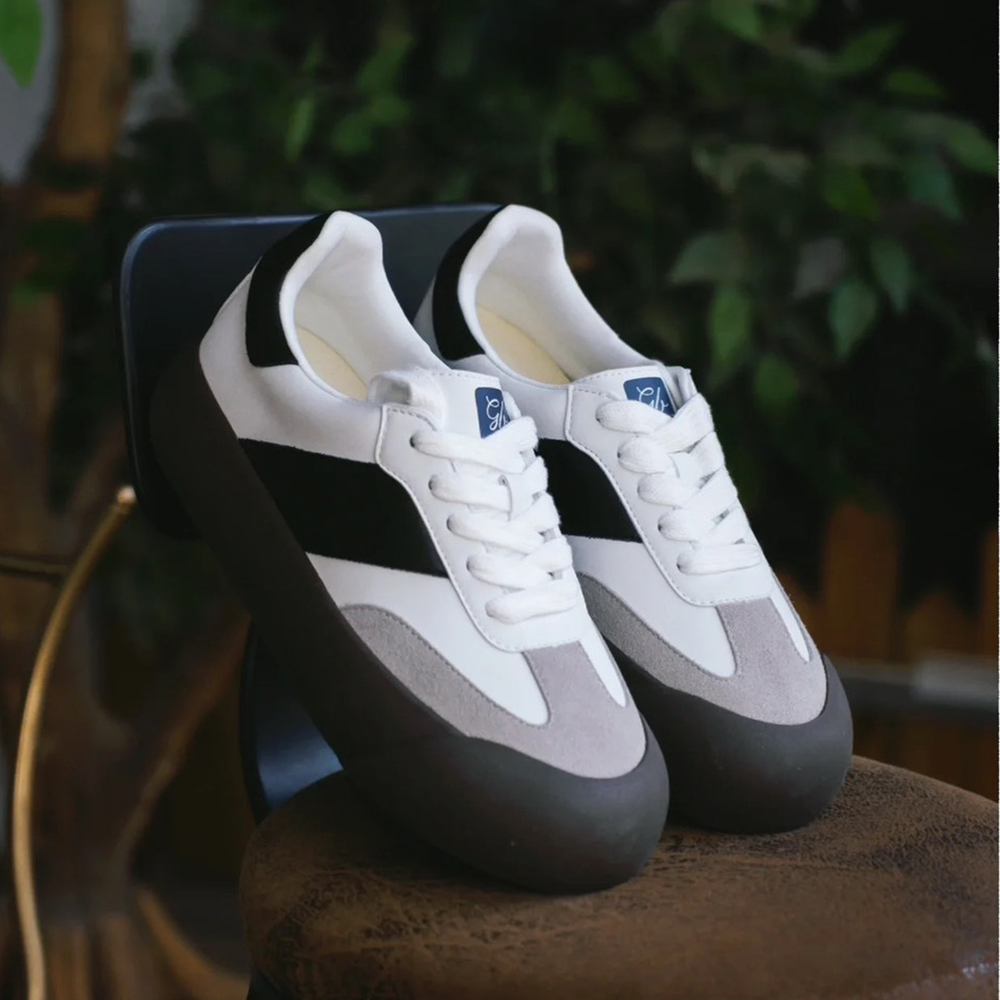 白敬亭同款 GOODBAI DUM DUM 難哄 桑延 黑灰色 麵包鞋 蓬蓬鞋 厚底鞋 德訓鞋 復古休閒鞋