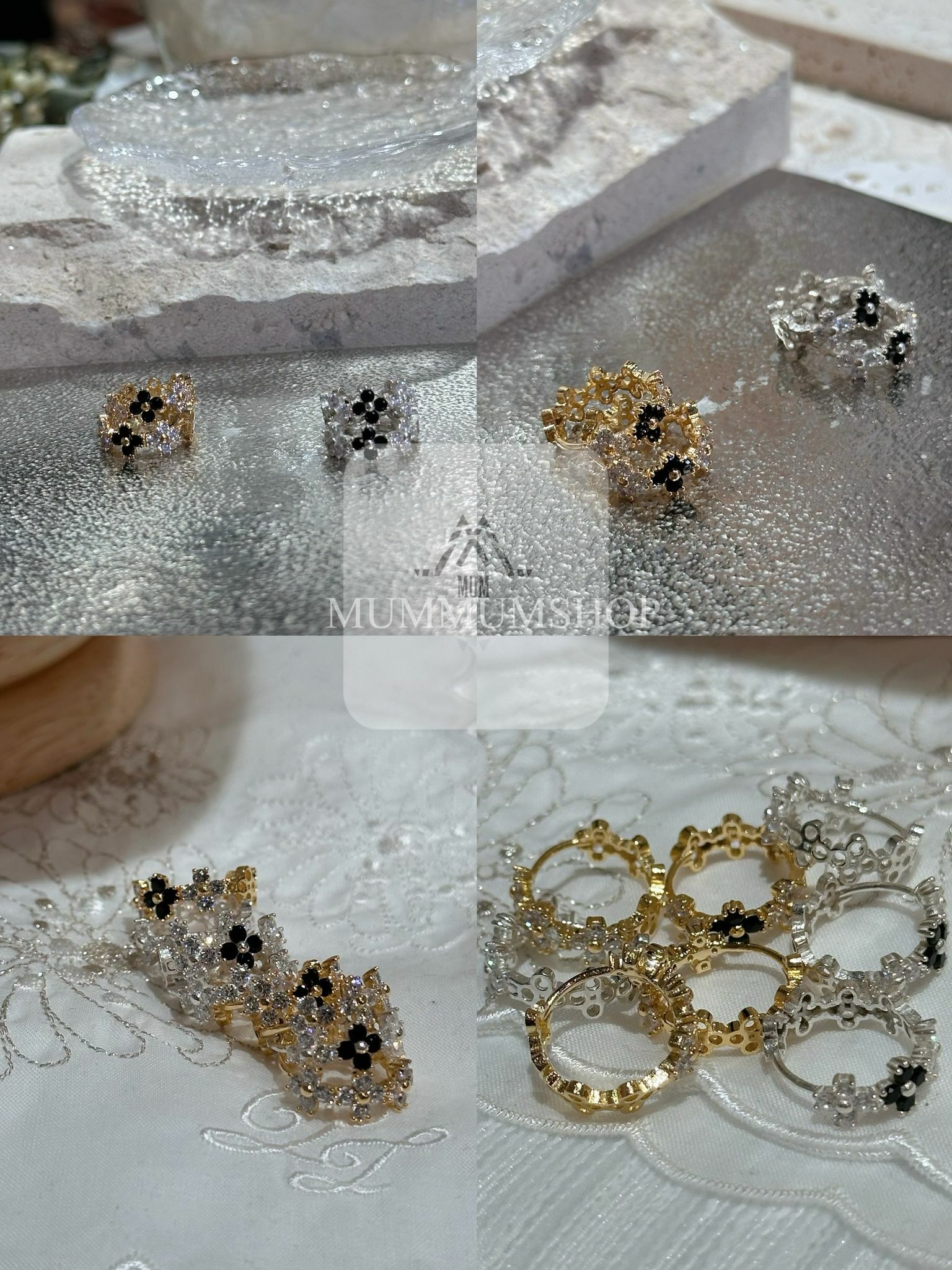 Sl572/925花仔耳環