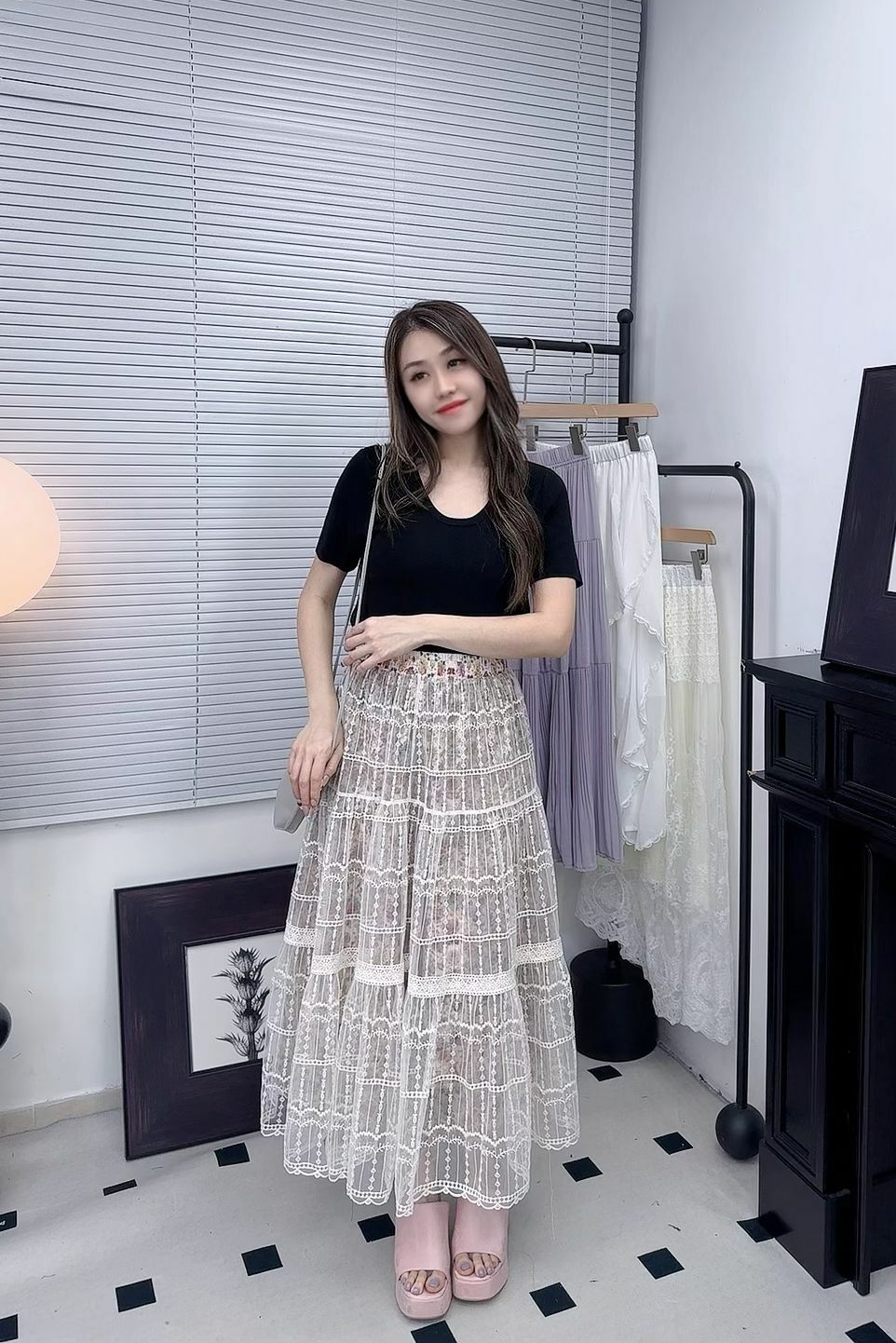 SK#7008🤍日系紗紙布紗裙