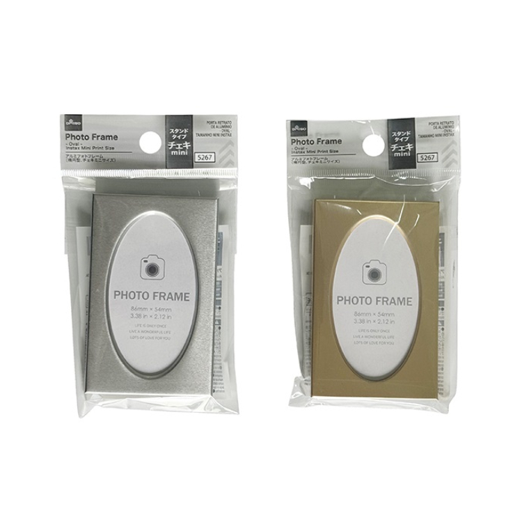 鋁製立式相框/橢圓 5.5×8.7×4.5cm