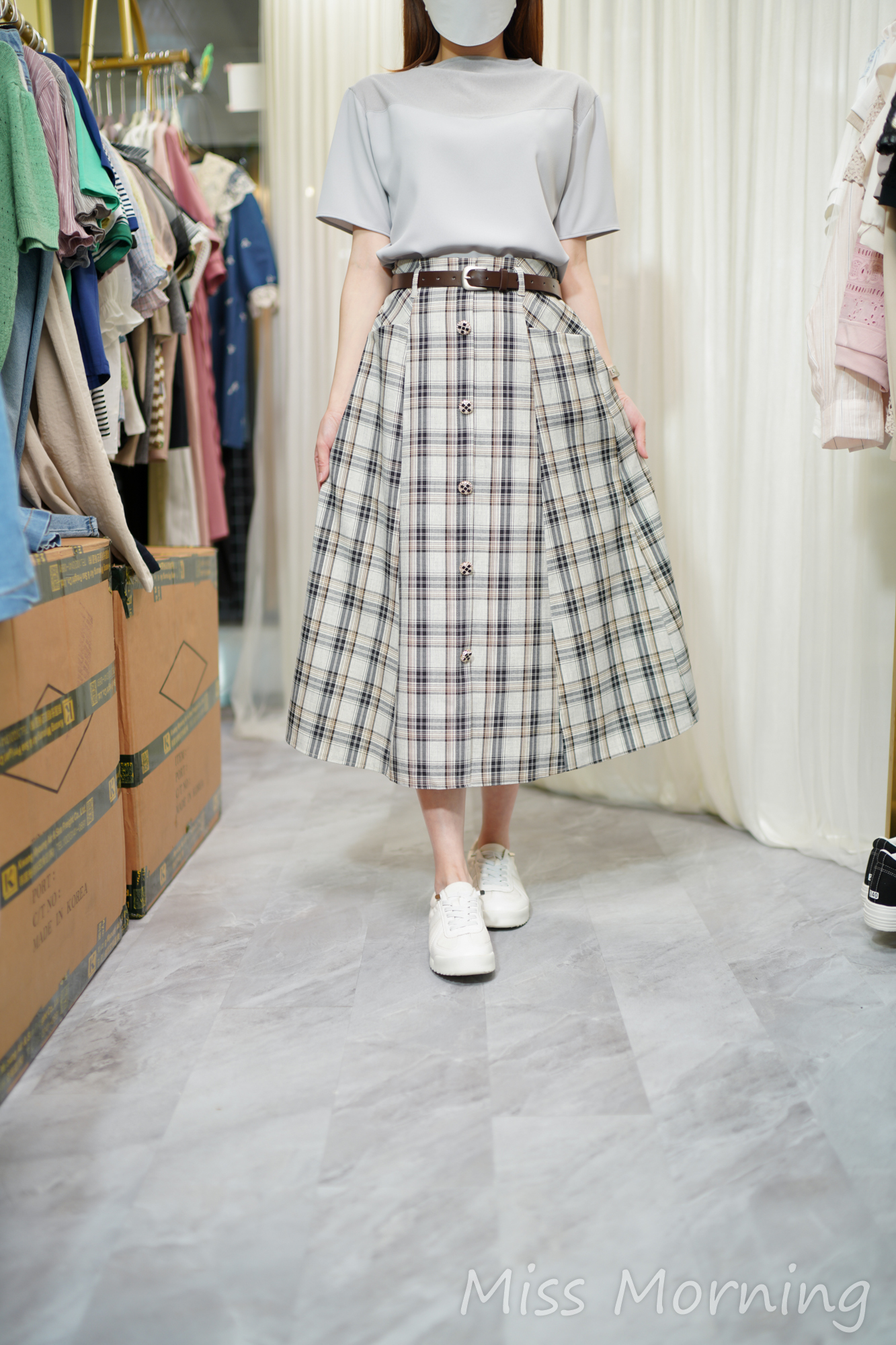 必買高質襯衣(14521)&氣質滿瀉免燙唔揀人著格仔裙(33929)