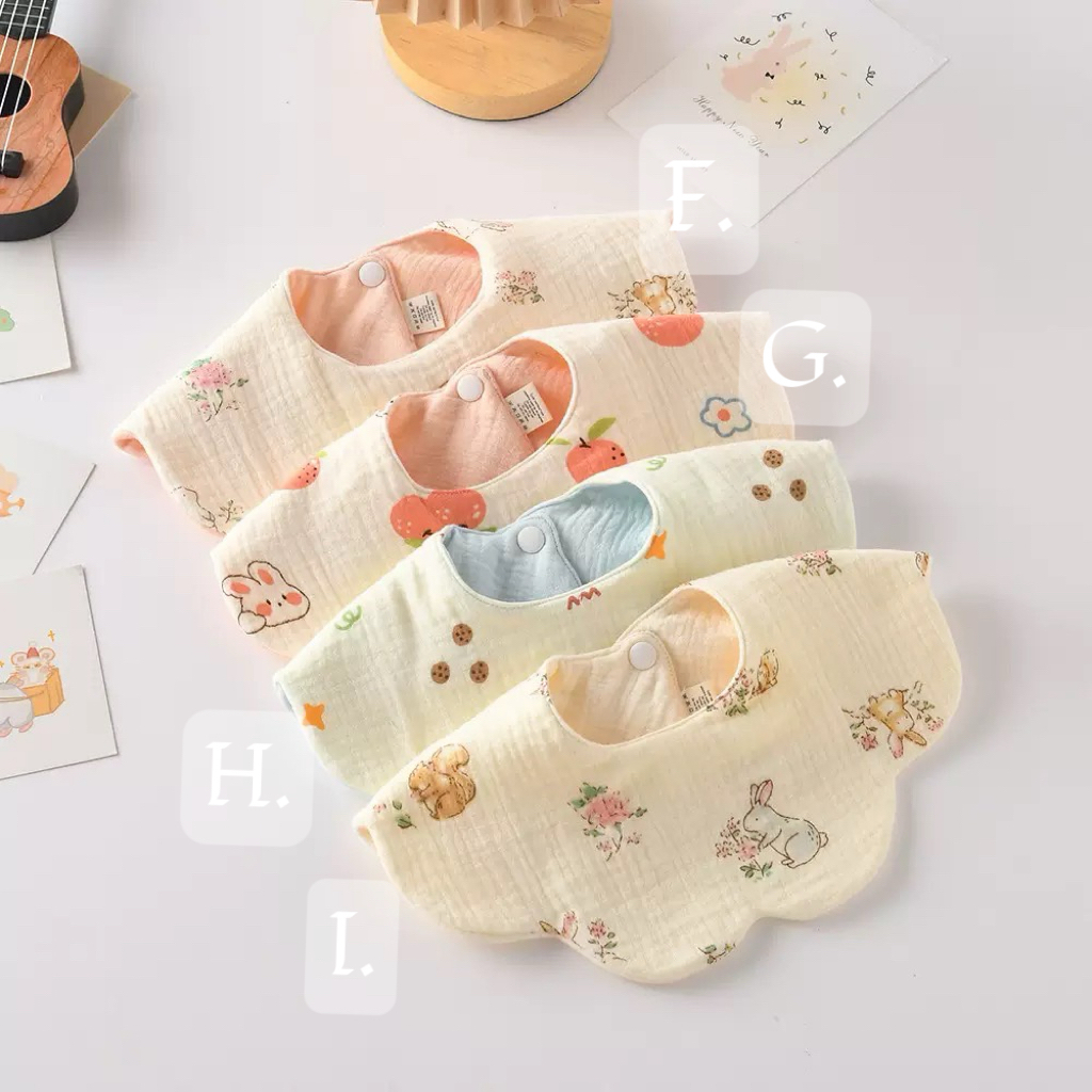 可愛花邊口水巾｜多款