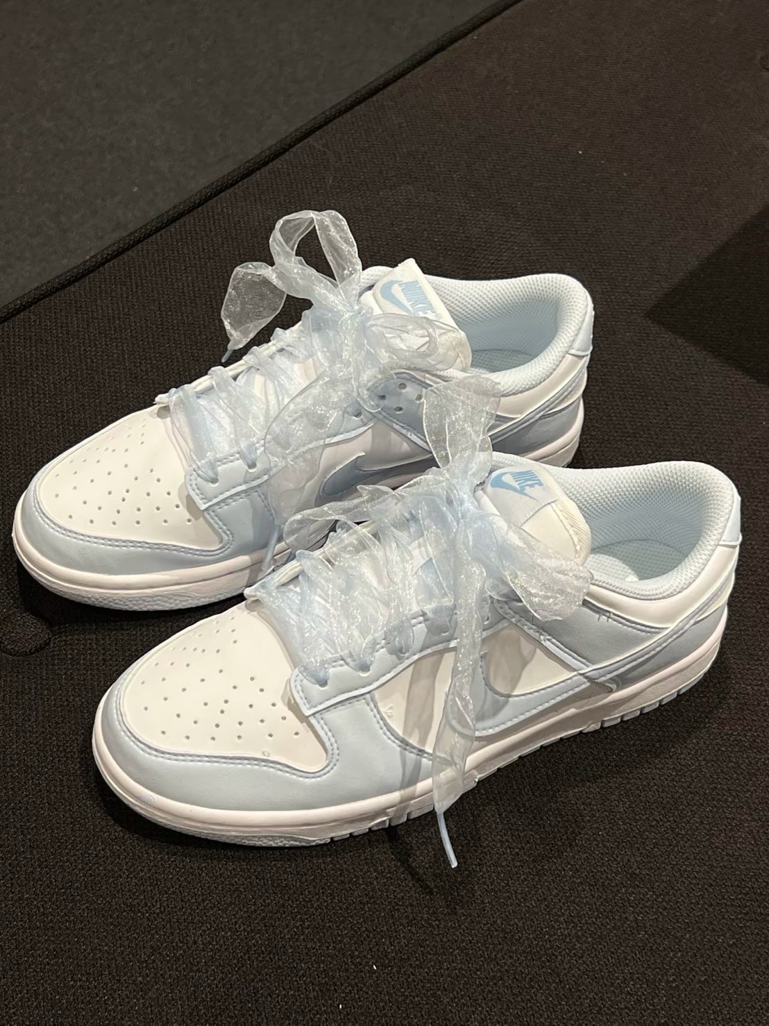 Nike Dunk Low Next Nature 絲綢 緞帶 碎冰川藍 淺藍 女款 IB7311-100