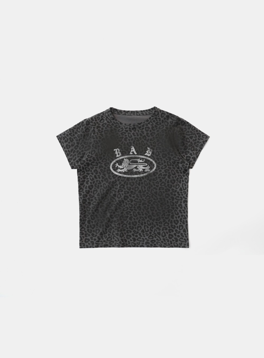 Bad Blood - crack print t-shirt (Black Leopard)