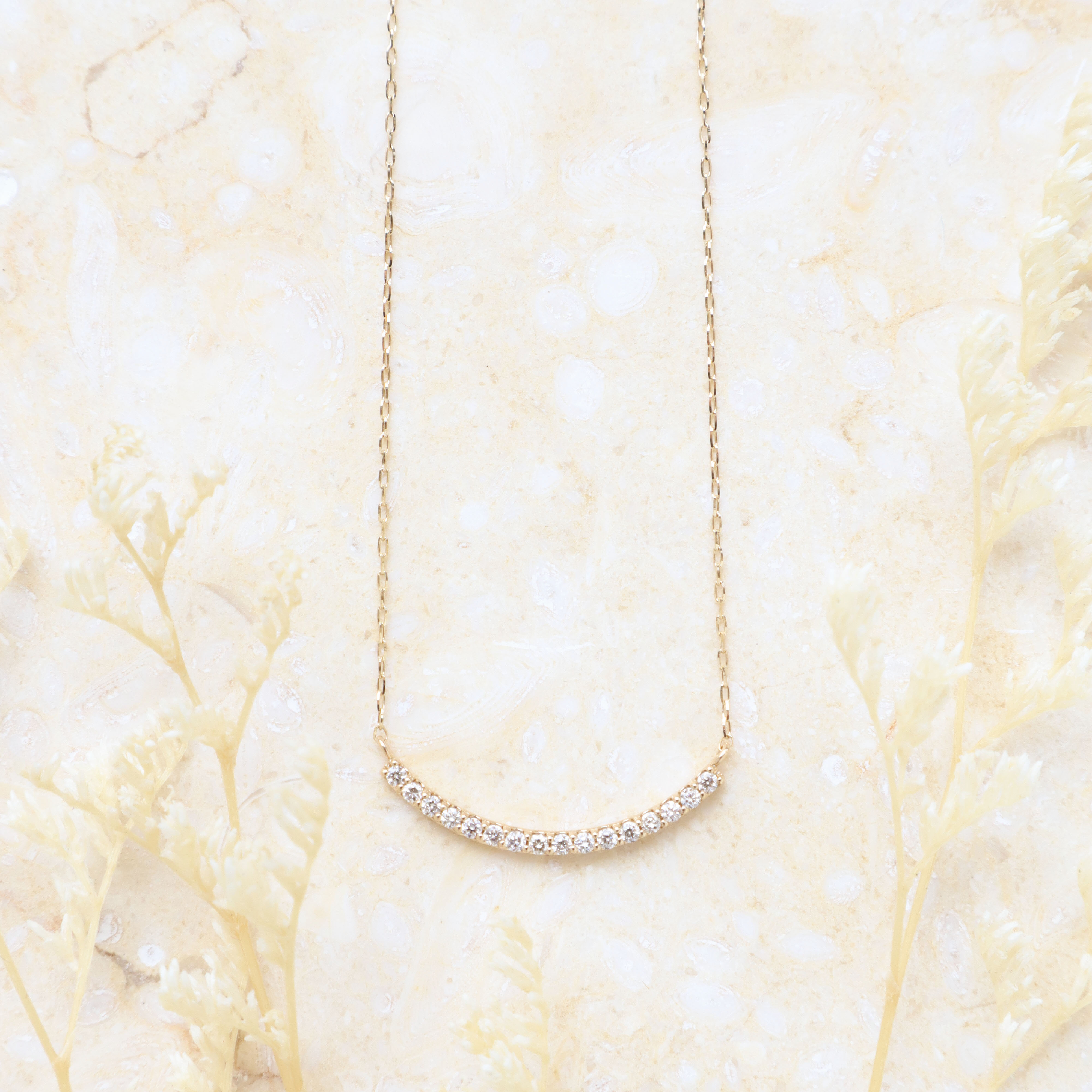 18K/微笑排鑽項鍊