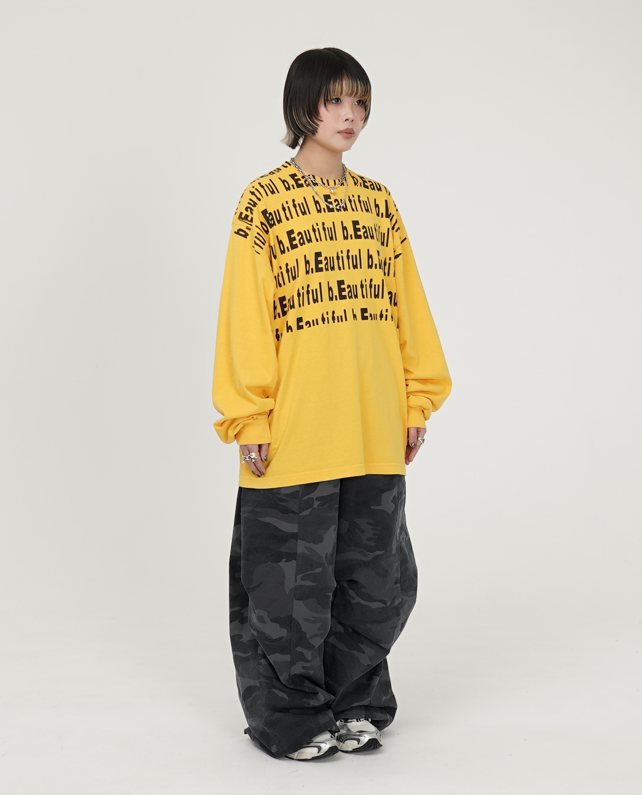 b.Eautiful Repeat Logo LS Shirt - 25SS