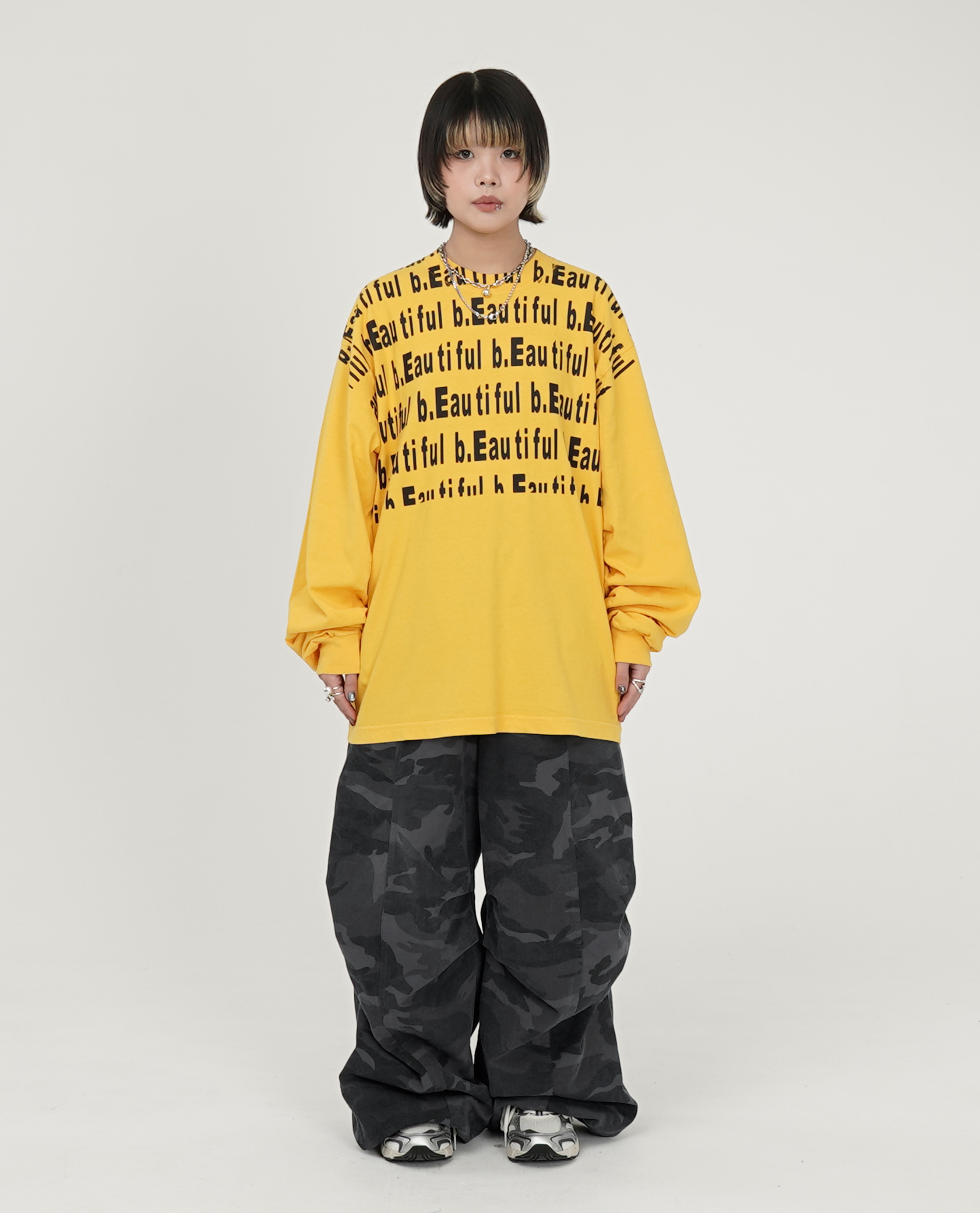 b.Eautiful Repeat Logo LS Shirt - 25SS