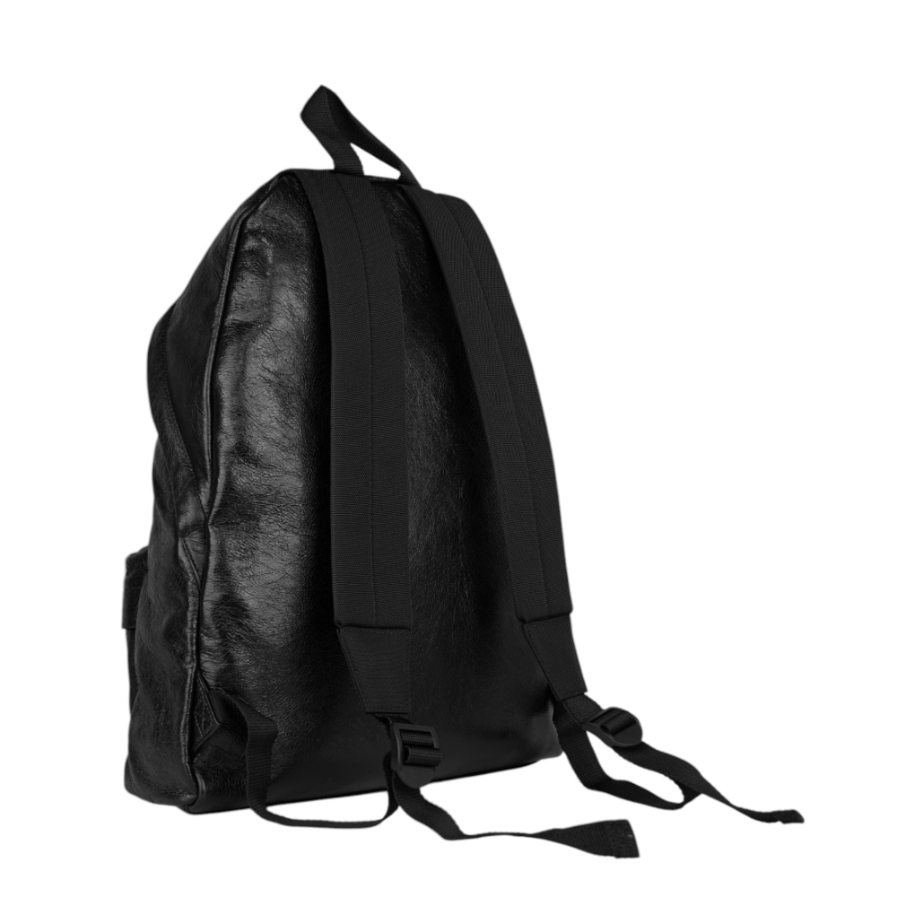 【BALENCIAGA】Explorer Logo 小羊皮後背包(黑色)503221 1VG07 1000