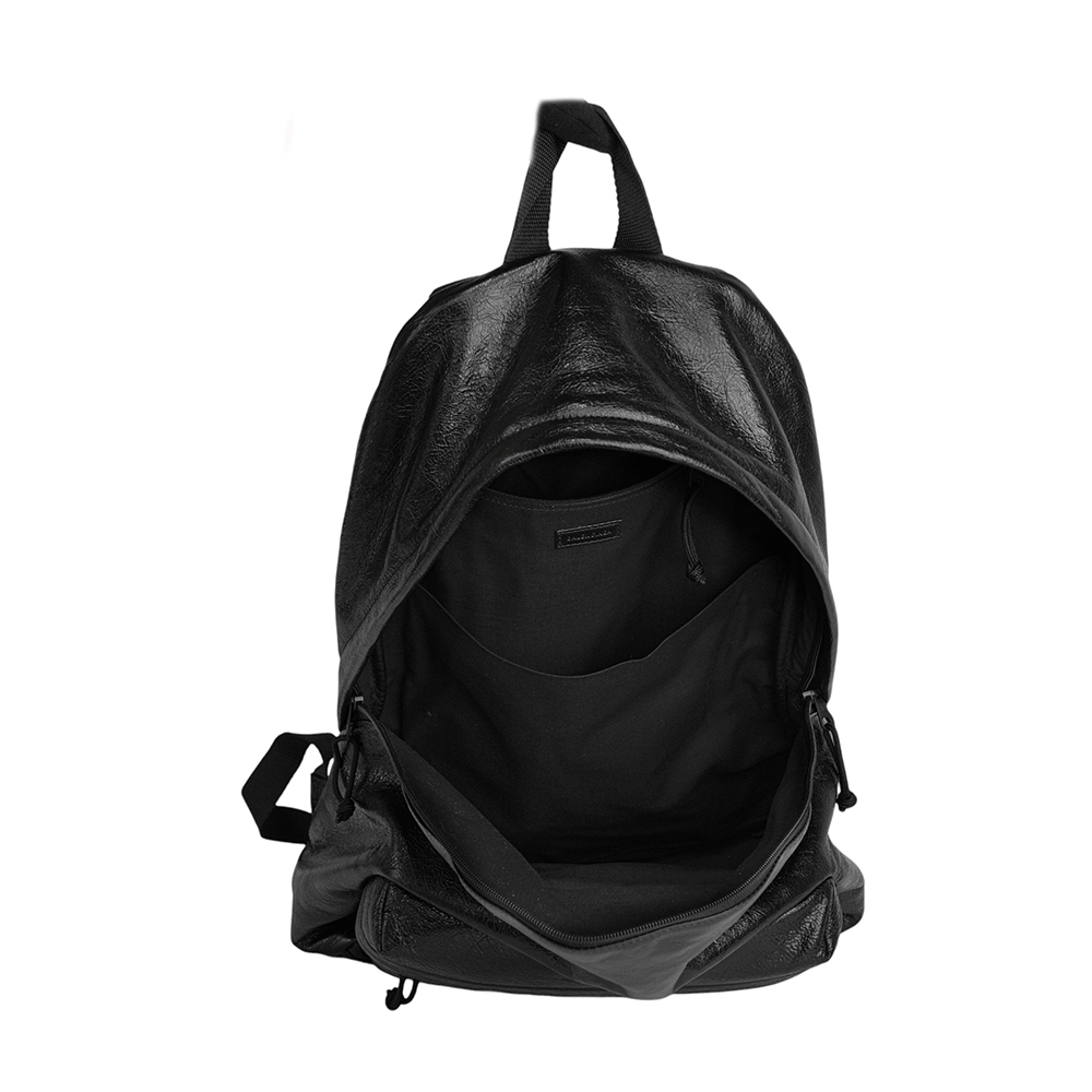 【BALENCIAGA】Explorer Logo 小羊皮後背包(黑色)503221 1VG07 1000