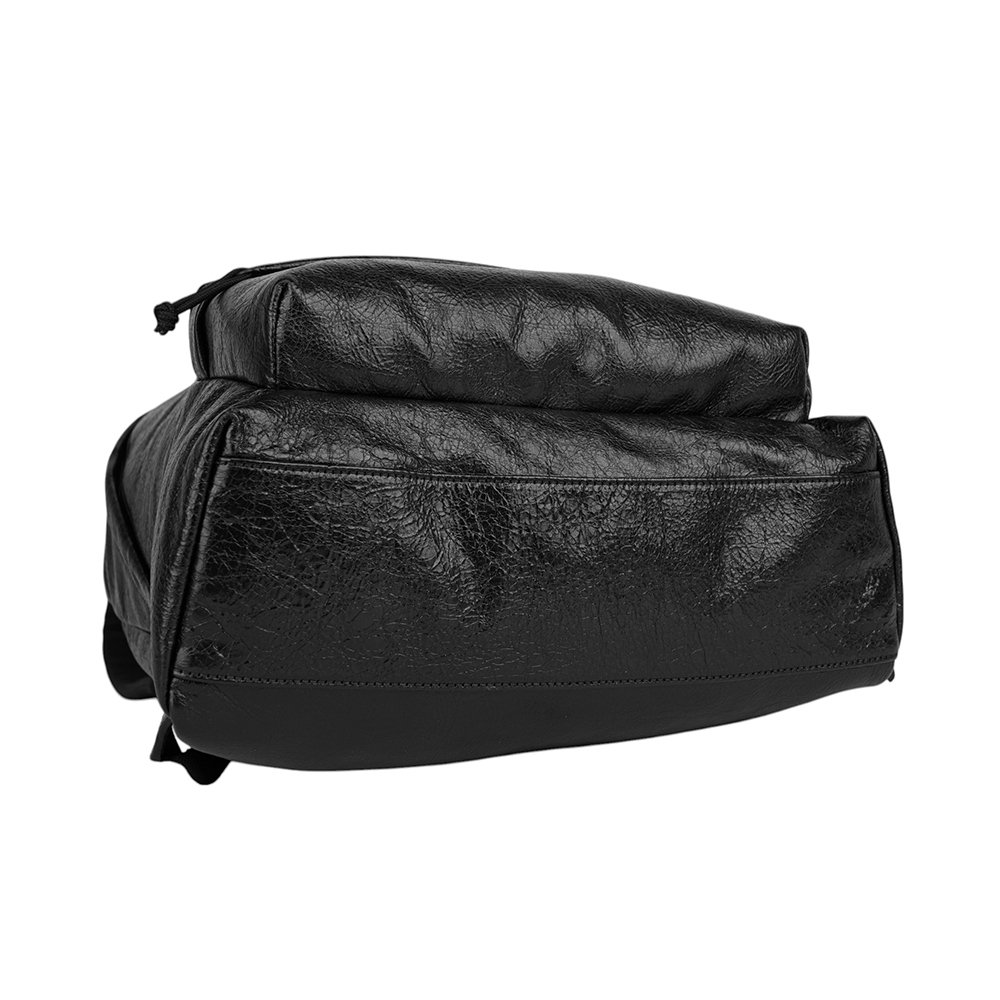 【BALENCIAGA】Explorer Logo 小羊皮後背包(黑色)503221 1VG07 1000