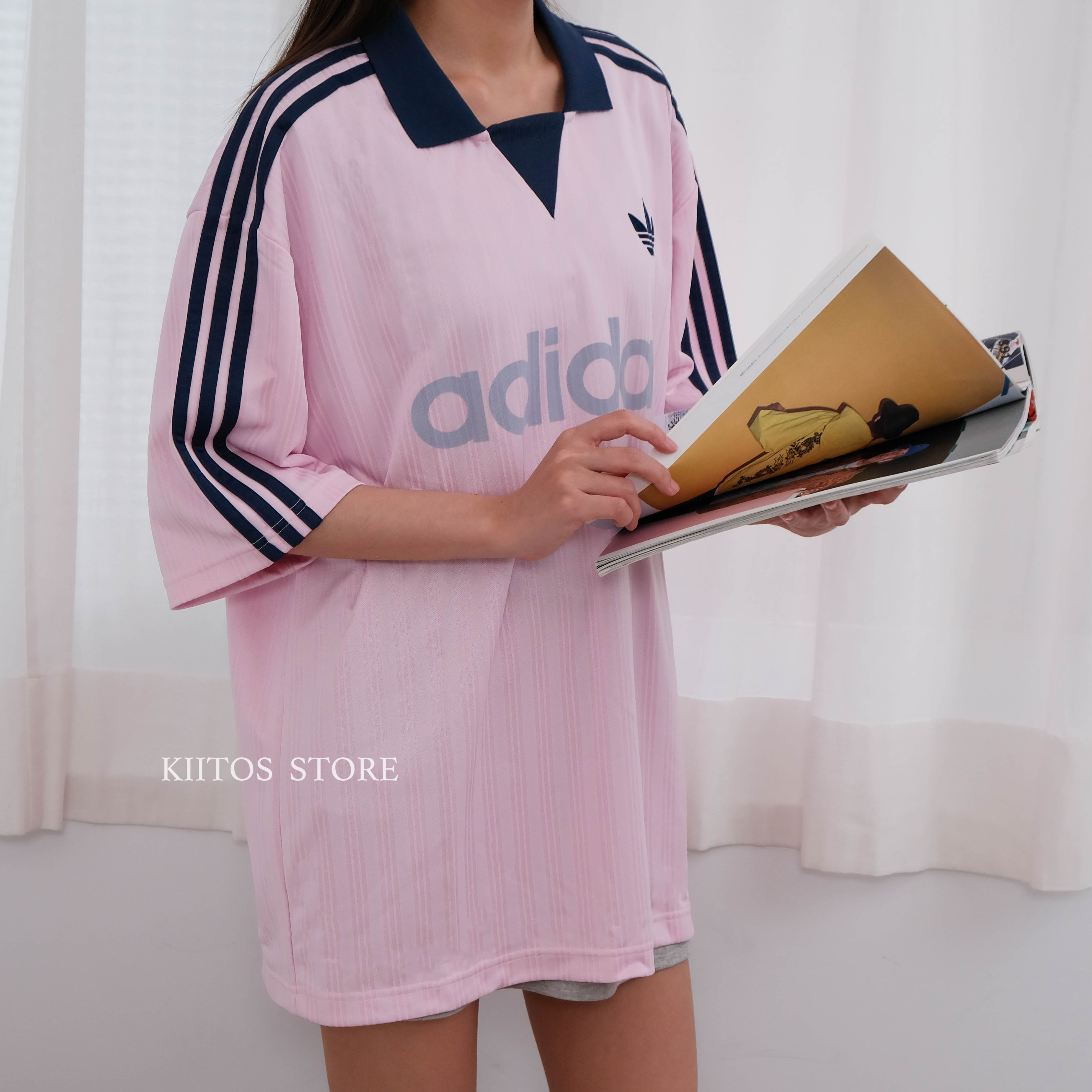 現貨  Adidas Originals Logo 球衣 BABY Monster RORA 李茶仁 演唱會同款 黑色JX8980 粉色JX8982 藍色JX8981