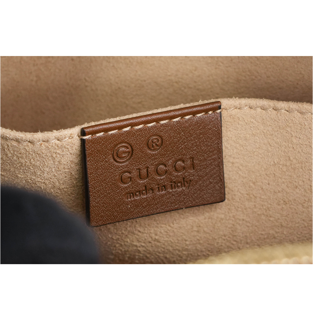 【GUCCI】GG Supreme 塗層帆布及皮革相機包/鍊包(棕色) 779784 KHNKG 8534