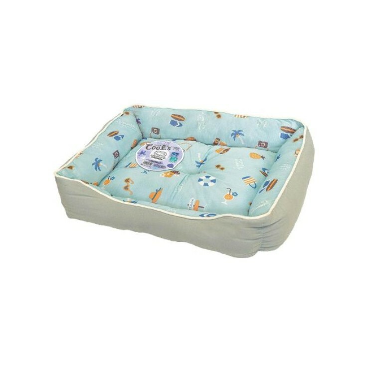 DoggyMan 夏日沙灘涼感方型床 薄荷綠 M