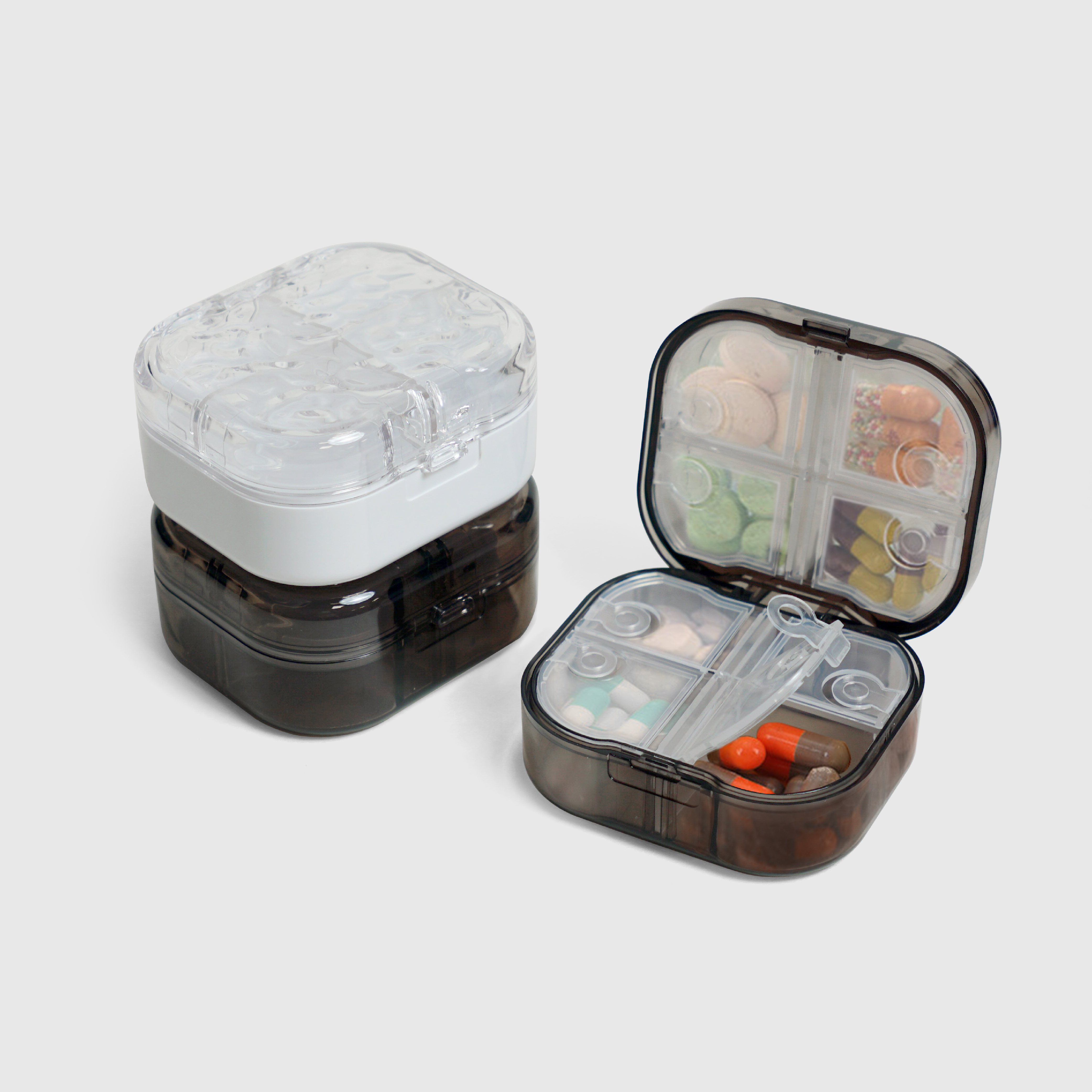 居家小物｜水波紋8格小藥盒