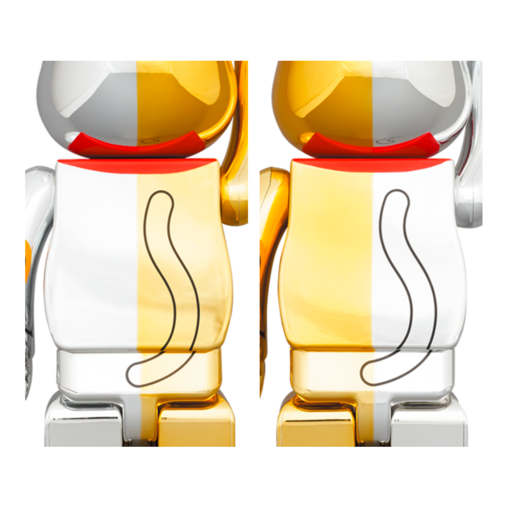 招き猫 招財貓 開運 銀×千万両 金＋銀 SET 100％ & 400％ / 1000% BE@RBRICK