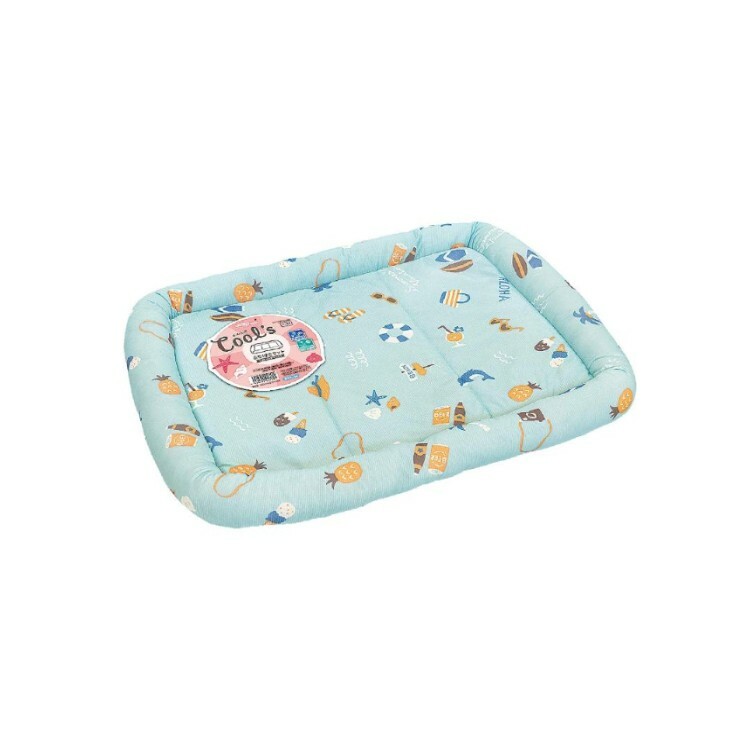 DoggyMan 夏日沙灘 涼感有邊方型床 薄荷綠