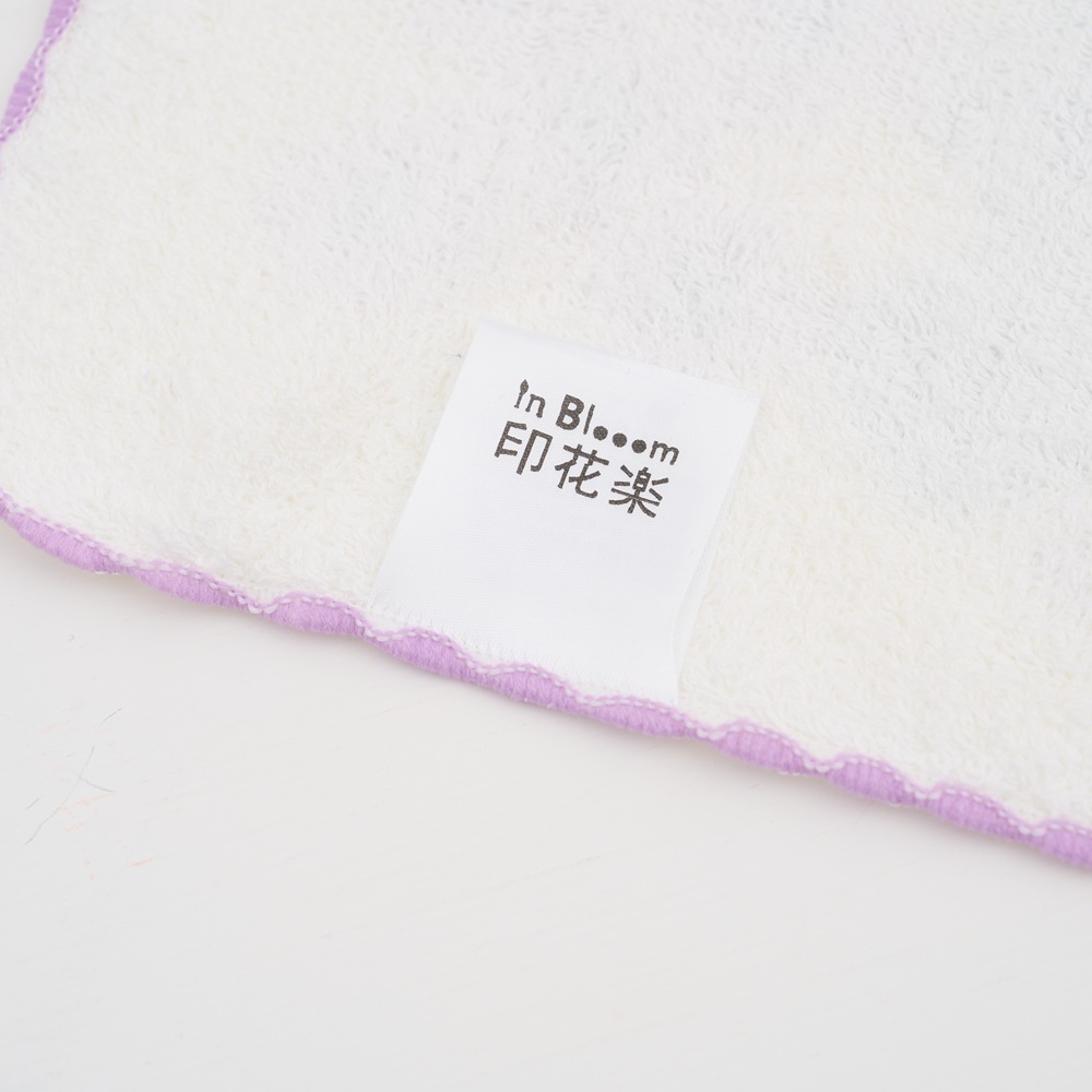 印花樂紗布方塊巾春梅紅