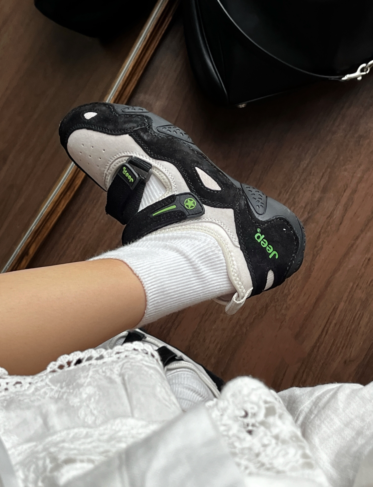 JEEP 戶外涼鞋 包頭涼鞋 瑪莉珍鞋 白黑色 黑灰色 麂皮 戶外風 機能 女款/預購