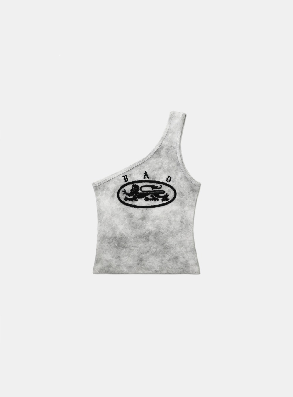 Bad Blood - Liner Patch One Shoulder Tank (Washed White)