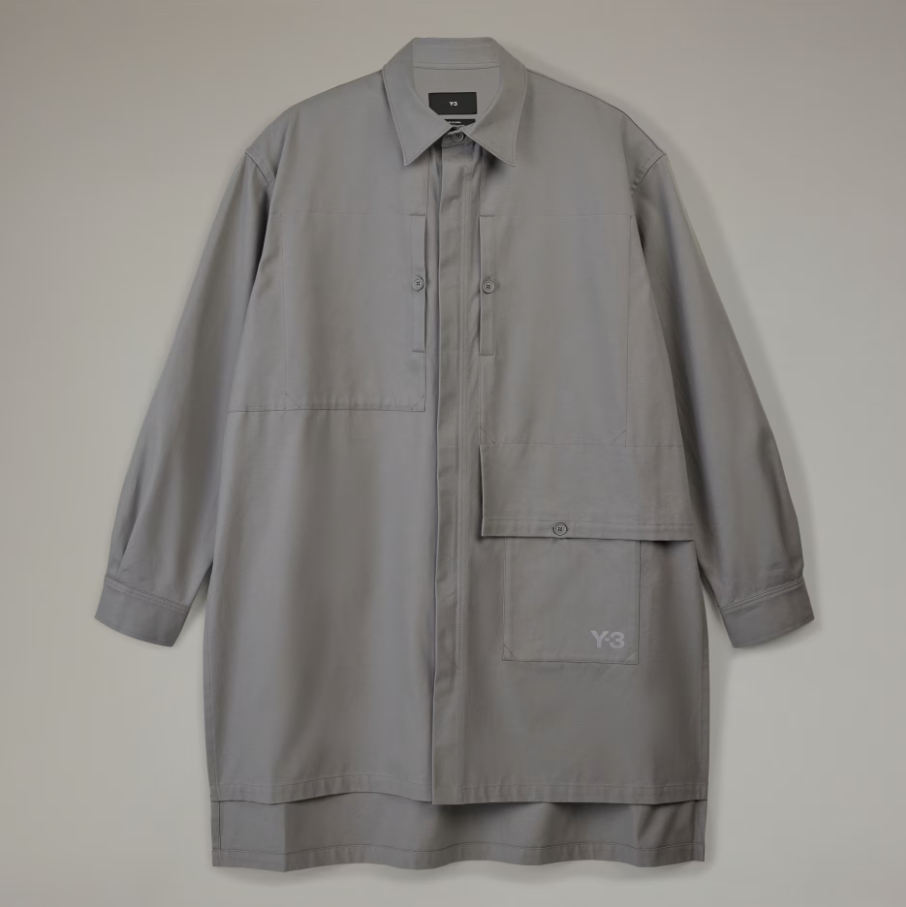 【 Y-3 WRKWR OVERSHIRT 工裝長袖襯衫 - 灰 】