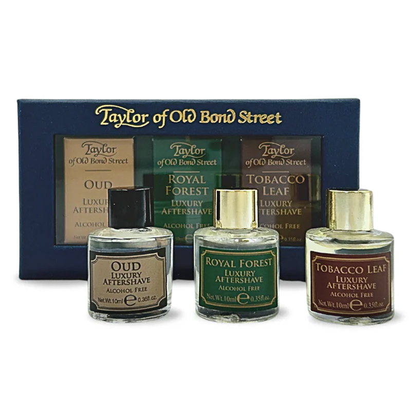 英國 Taylor of Old Bond Street 旅行版 鬍後水禮盒（3入組 / 敏感肌推薦 / 無酒精）