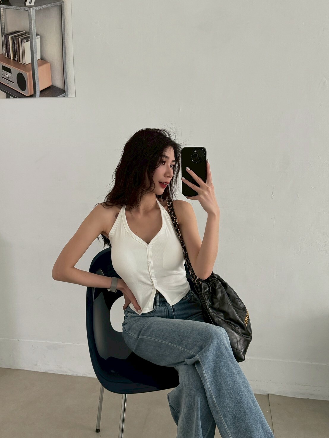 繞脖露背排釦BRATOP