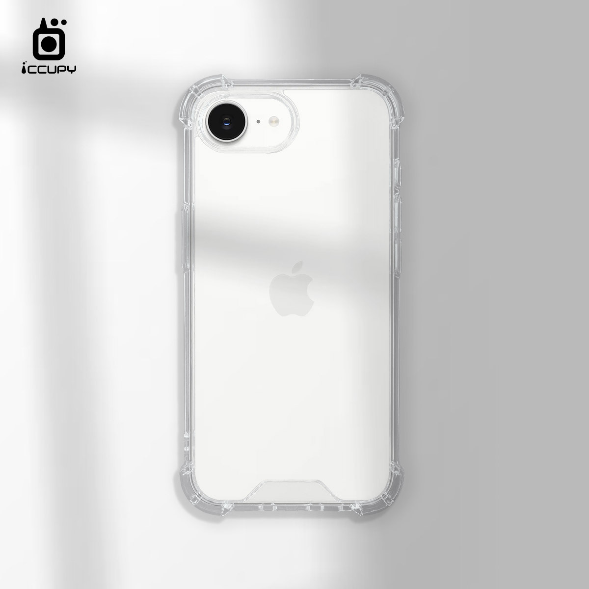 iCCUPY｜iPhone 16e 透明防摔角粒殼