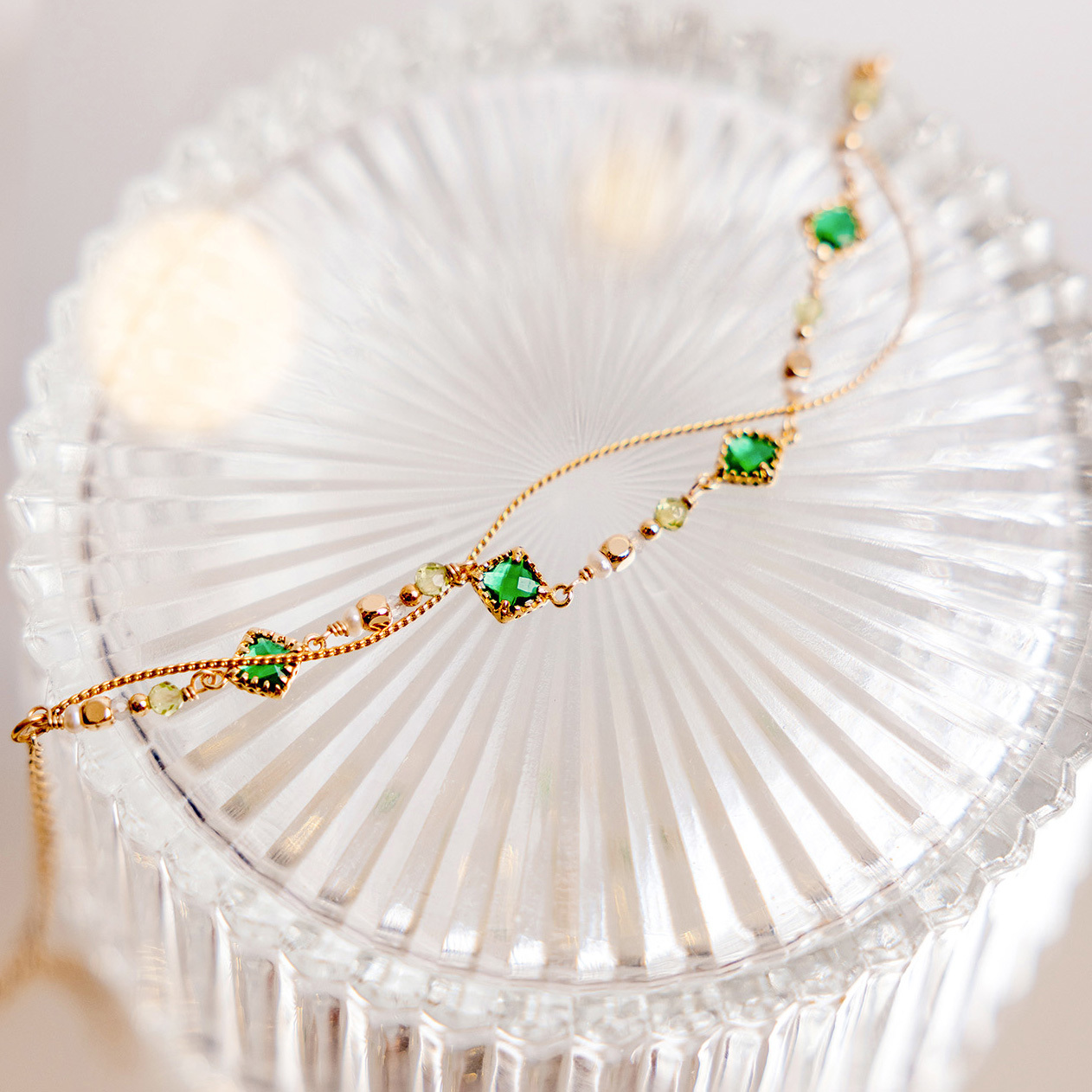 ｜財運｜星夜裡的人 • 極光 – 橄欖石 – 手鍊