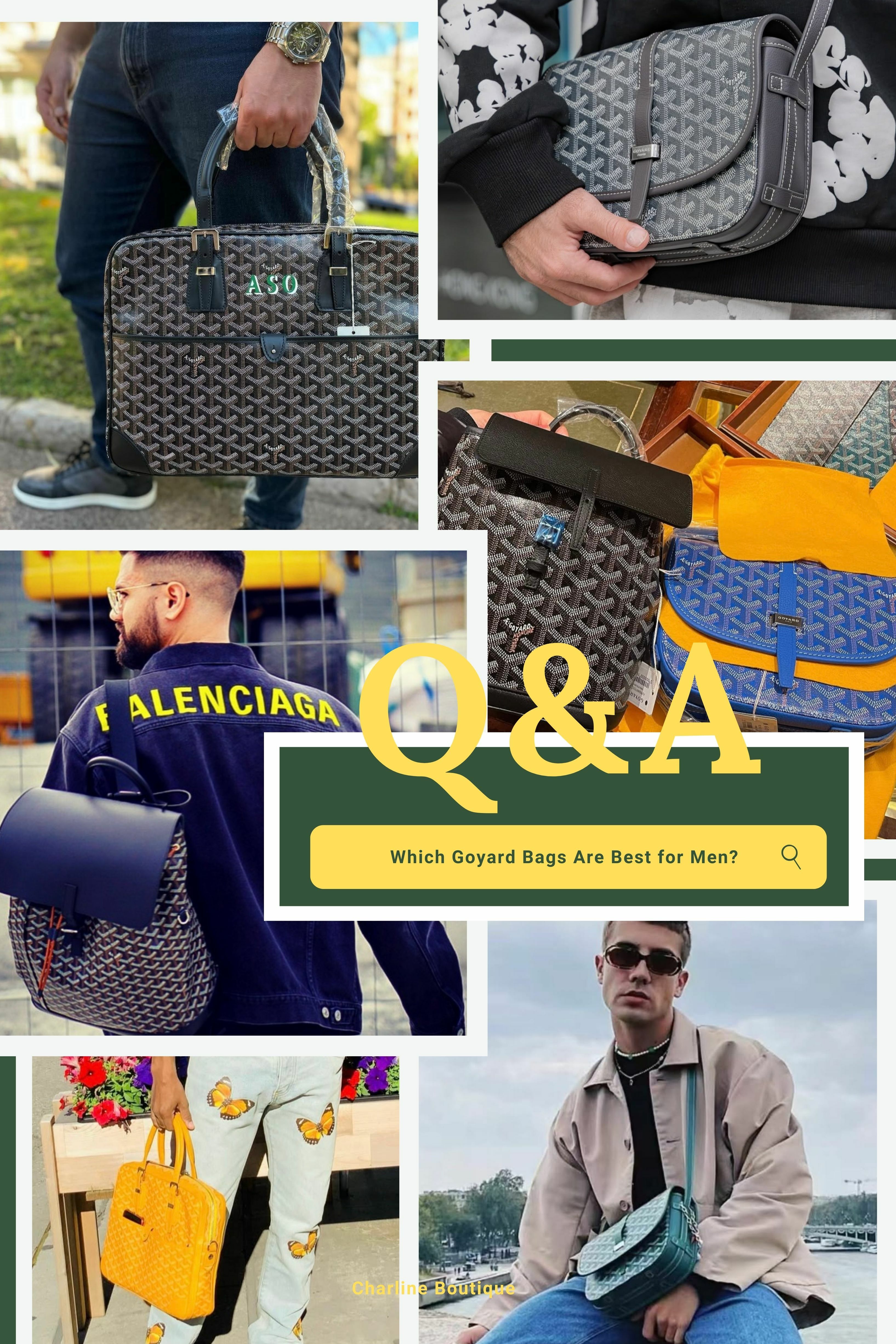 Q3｜有適合男生的 Goyard 包嗎？ 當然有。Goyard 很多設計本身就是中性取向，不少包款男性背起來帥氣又有品味，尤其是以下三款：  Alpin 後背包：外型挺拔，容量大，背起來既能休閒也能正裝搭配。  Belvedere 斜背包：蓋頭設計，磁扣開闔，適合日常斜背出門使用。  Ambassade 公事包：商務男士首選，可放 A4 資料與筆電，有型又實用。  建議閱讀：Goyard後背包全攻略：精選四款讓你輕鬆展現時尚品味