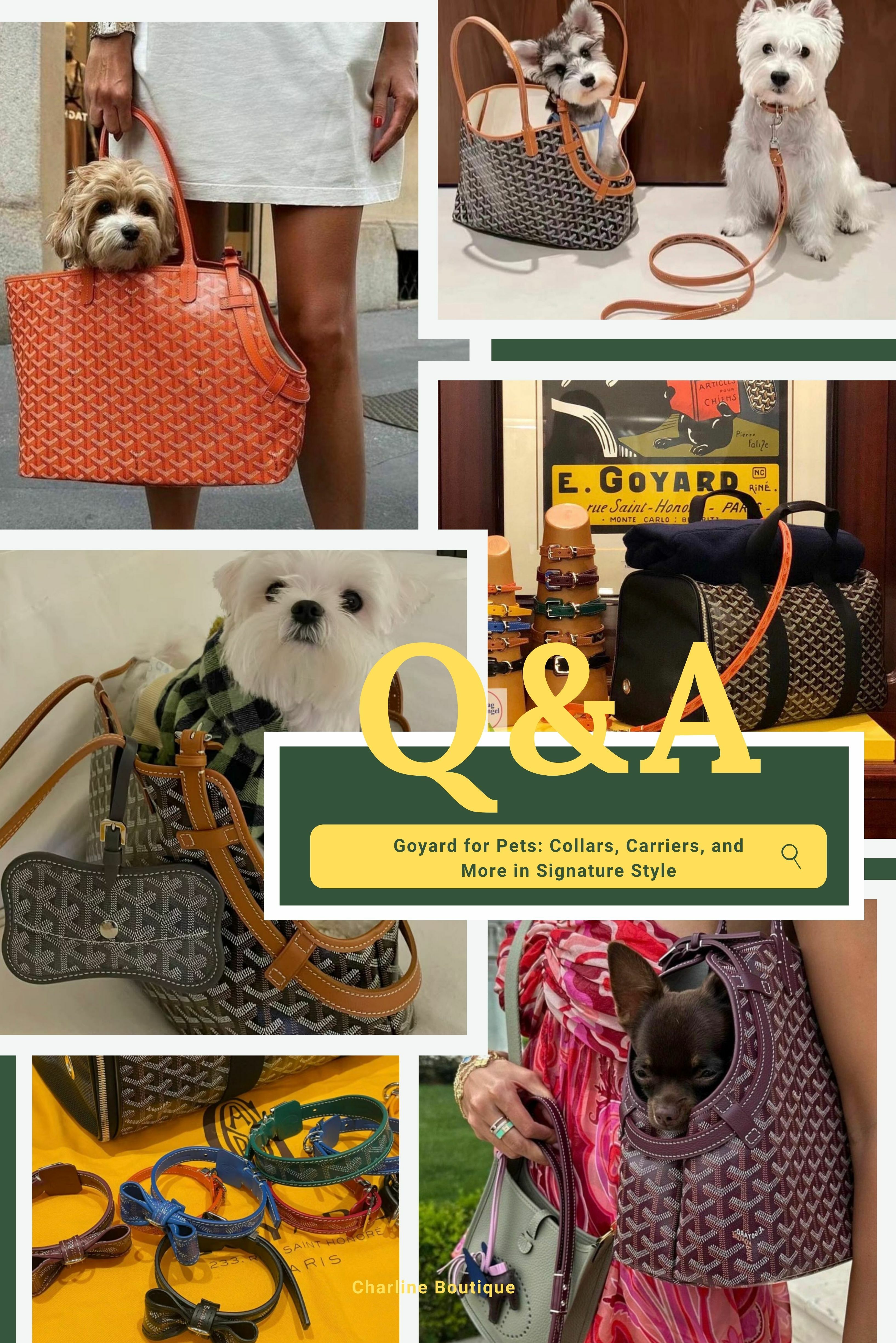 Q7｜有 Goyard 的寵物用品嗎？ 有的。Goyard 不只照顧主人的時尚需求，也為毛孩設計出一系列高質感精品用品：  項圈與牽繩：可與主人的托特包搭配成套。  寵物旅行袋：堅固好提，適合帶狗狗出門旅行或搭機。  摺疊睡墊與便攜收納袋：貼心實用又不失美觀。  建議閱讀：把毛孩寵翻天！帶您看Goyard寵物配飾全系列，讓寵物也成為時尚達人