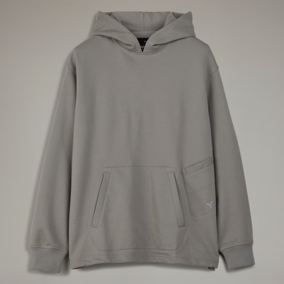 【 Y-3 LOGO HOODIE 多口袋連帽衫 - 灰 】