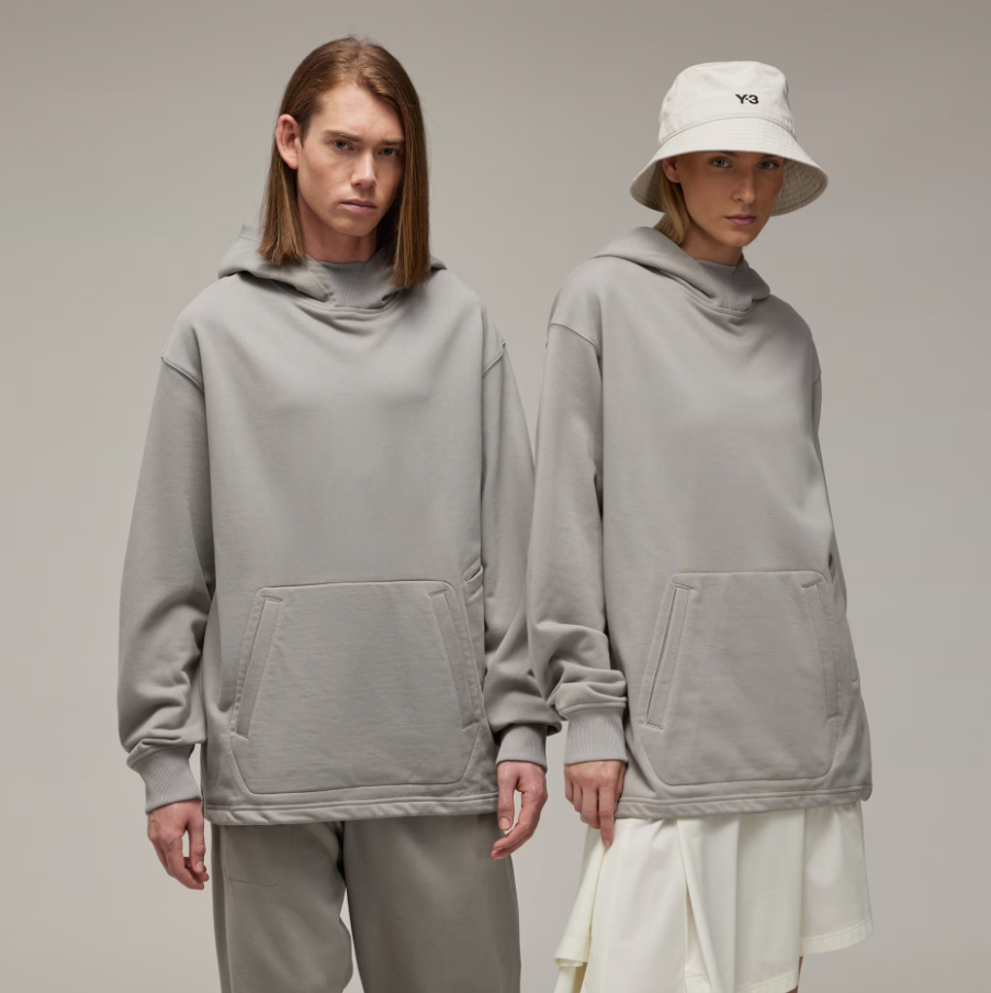 【 Y-3 LOGO HOODIE 多口袋連帽衫 - 灰 】