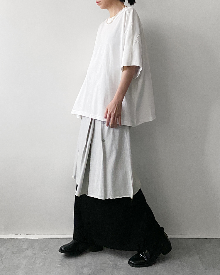 MKS-2691 釦子層次長裙